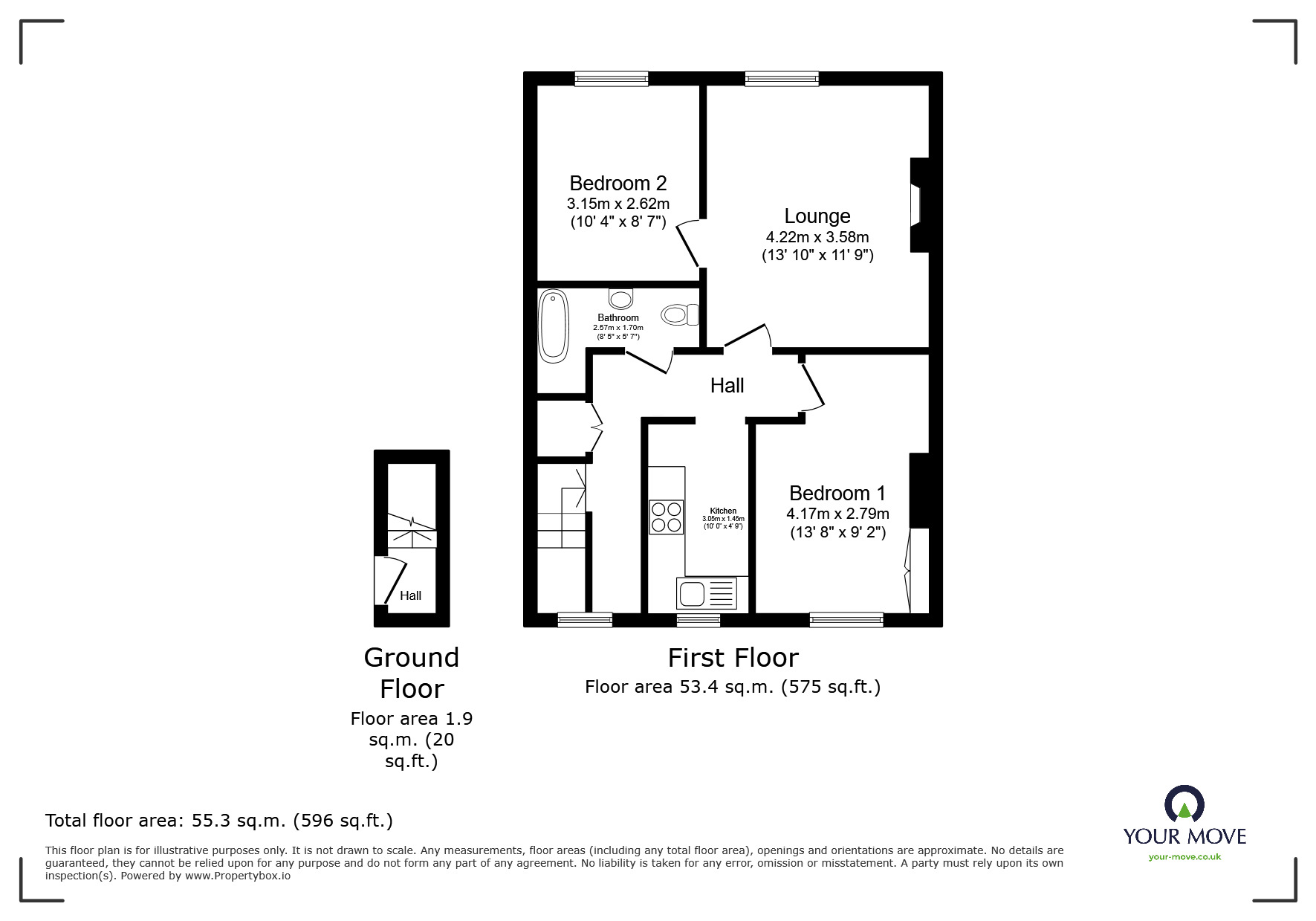 Floorplan of 2 bedroom  Flat for sale, 28, Morton Road, Devon,, EX8