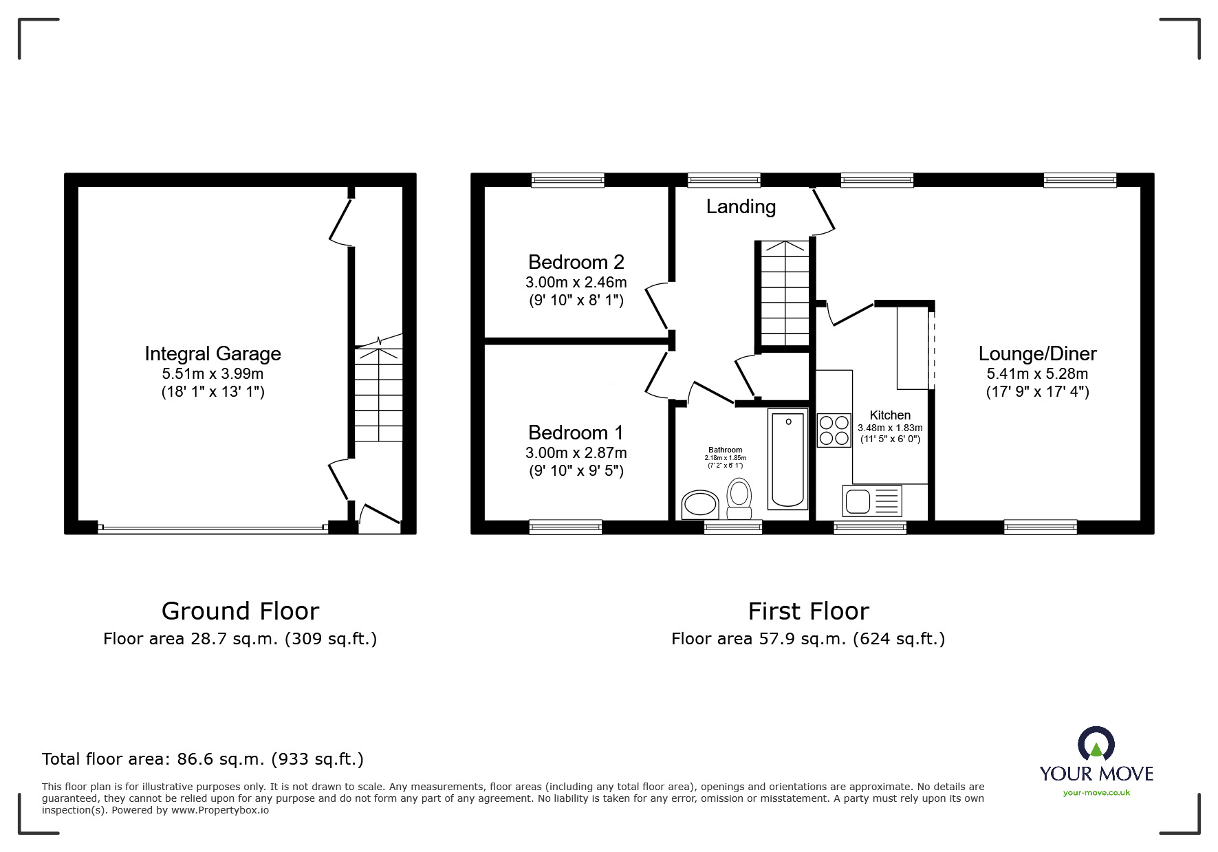 Floorplan of 2 bedroom  Flat for sale, Salterton Court, Exmouth, Devon, EX8