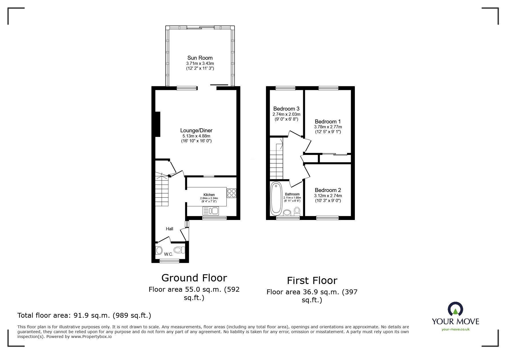 Floorplan of 3 bedroom Semi Detached House for sale, Maristow Avenue, Exmouth, Devon, EX8