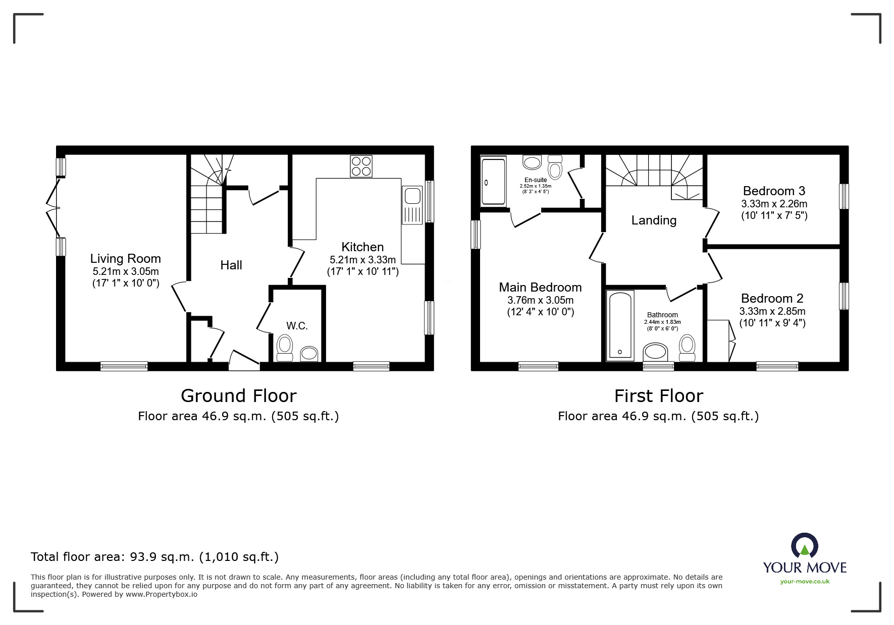 Floorplan of 3 bedroom End Terrace House to rent, Penry Road, Exeter, Devon, EX2