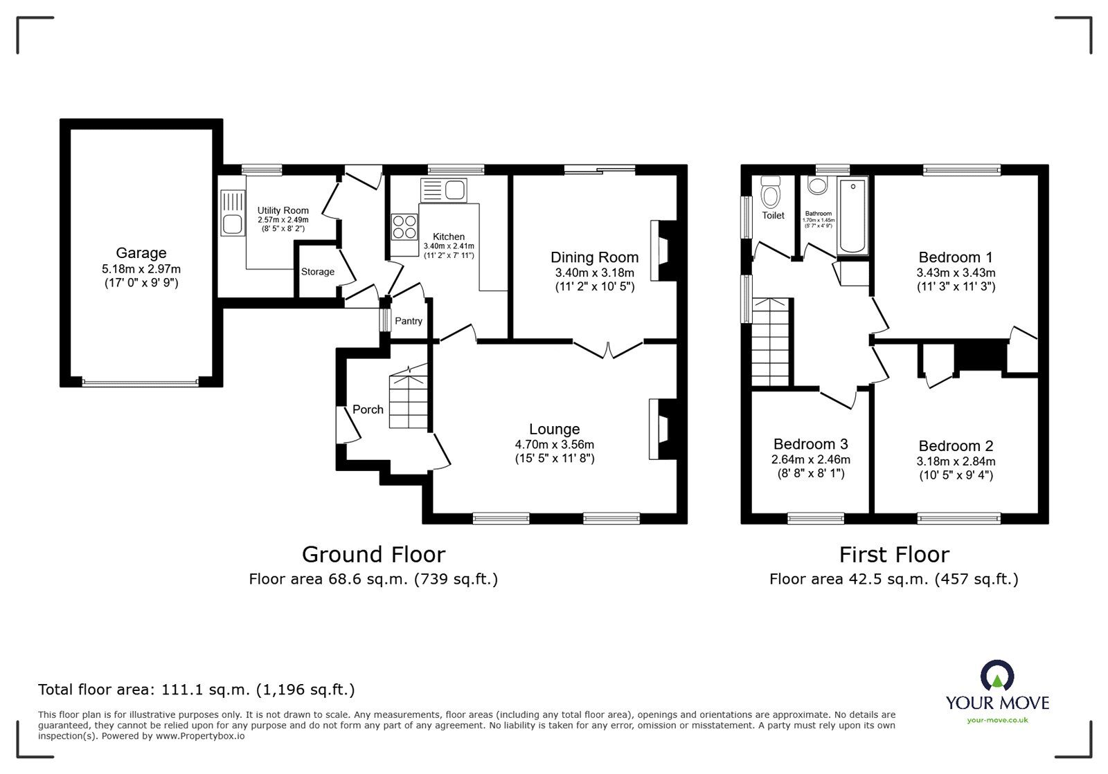Floorplan of 3 bedroom Semi Detached House for sale, The Crescent, Exmouth, Devon, EX8
