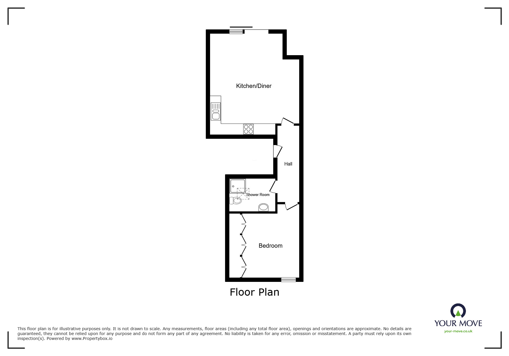 Floorplan of 1 bedroom  Flat to rent, Brook Road, Budleigh Salterton, Devon, EX9
