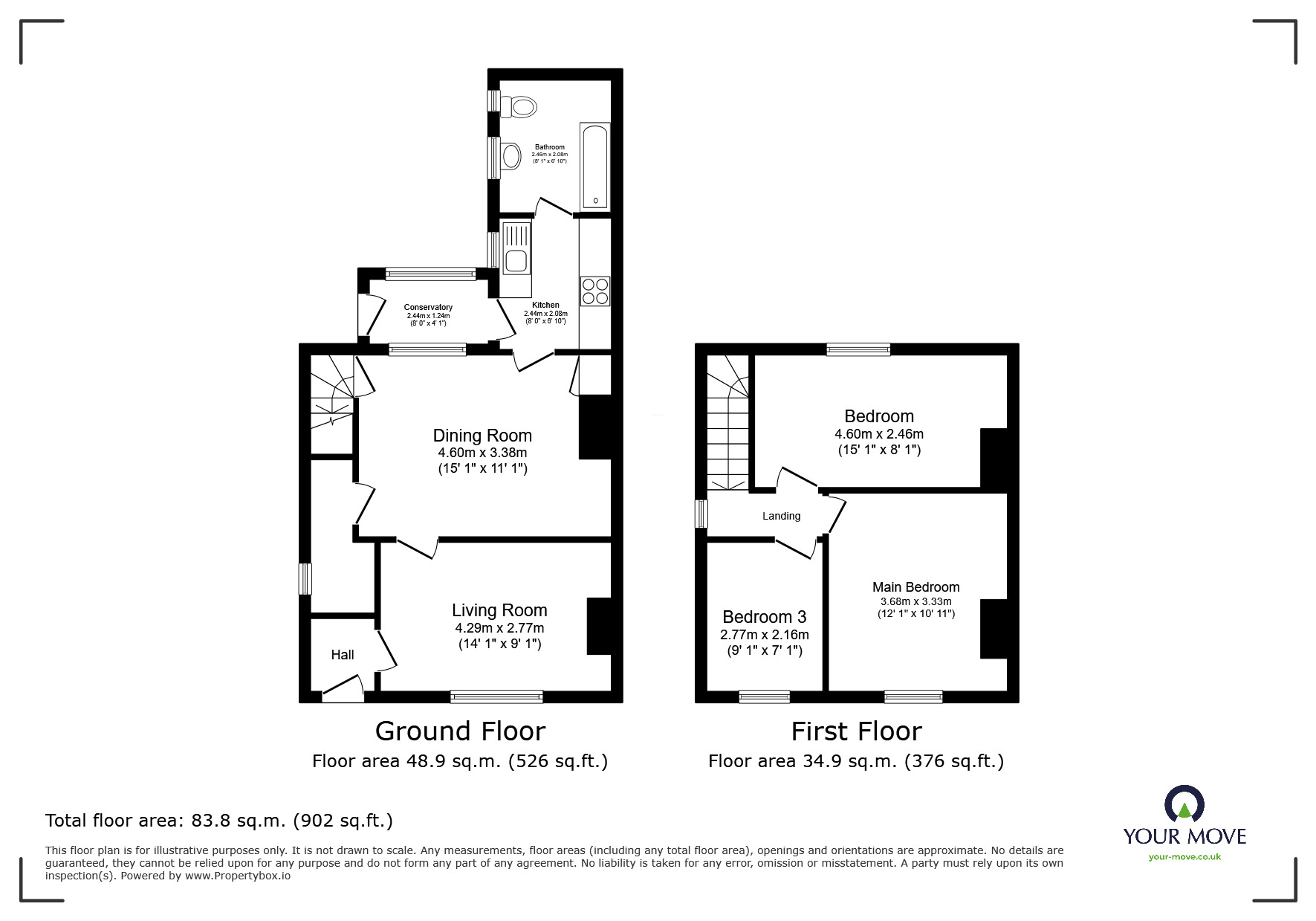 Floorplan of 3 bedroom Semi Detached House to rent, Newton St. Cyres, Exeter, Devon, EX5