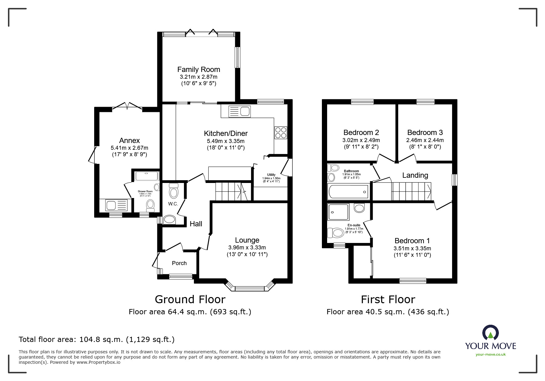 Floorplan of 5 bedroom Detached House for sale, Wordsworth Close, Exmouth, Devon, EX8