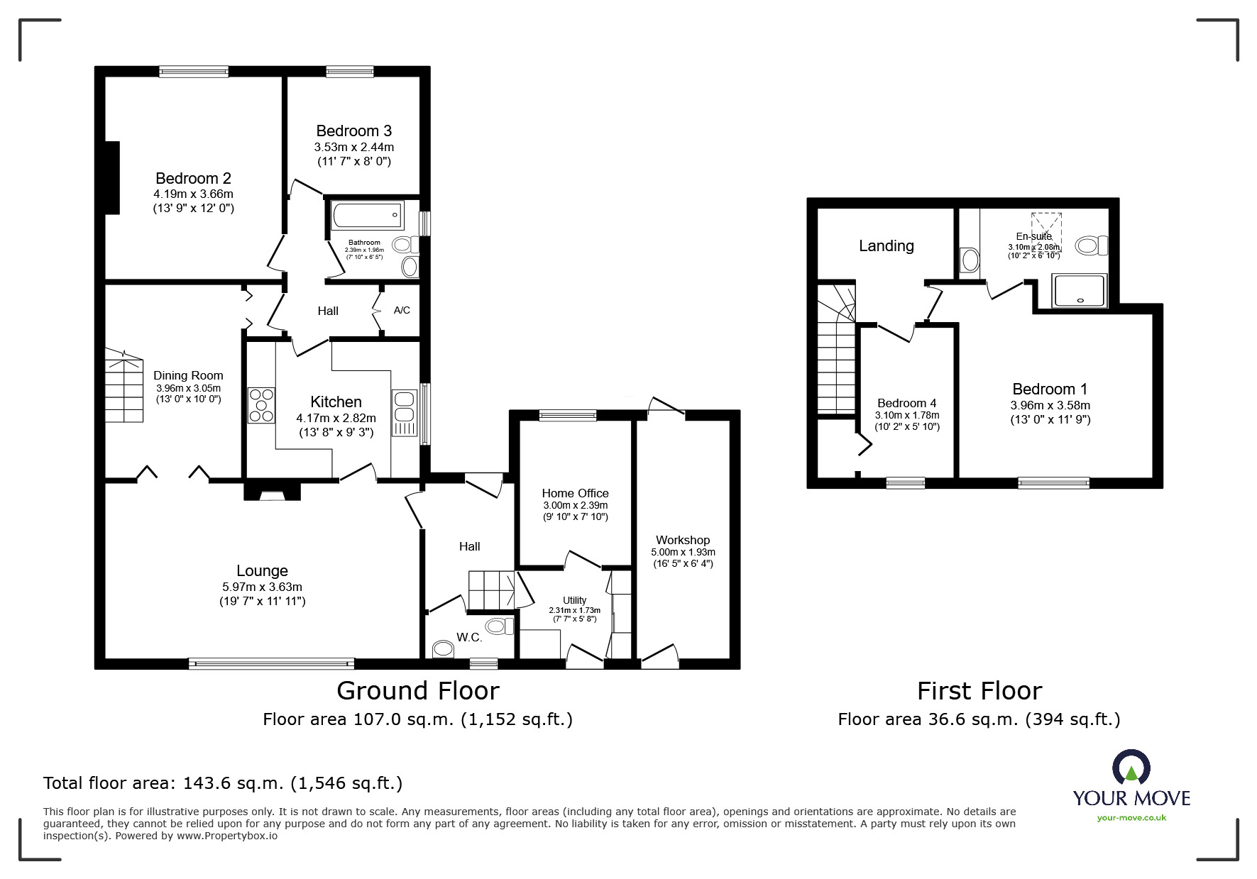 Floorplan of 4 bedroom Semi Detached House for sale, Chichester Close, Exmouth, Devon, EX8