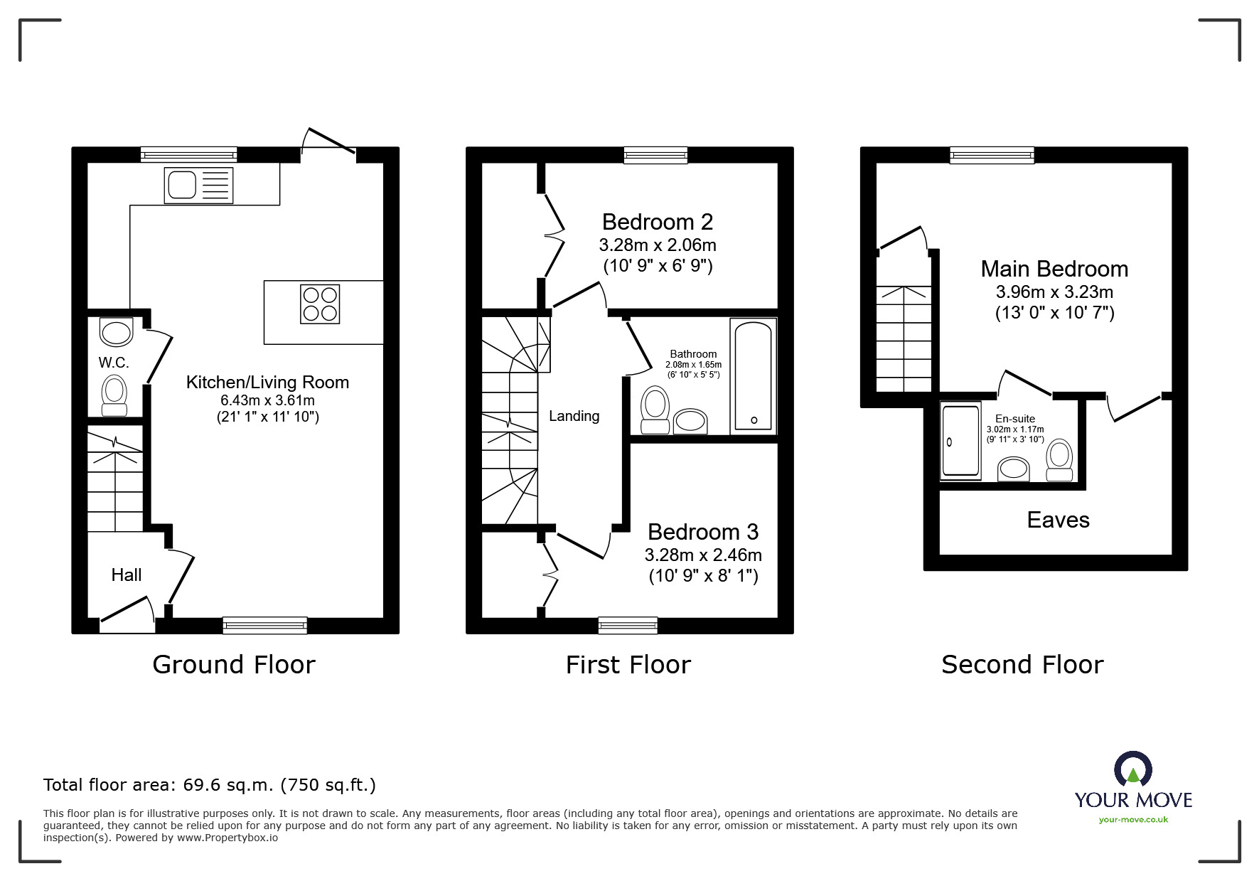 Floorplan of 3 bedroom Semi Detached House for sale, Dagmar Road, Exmouth, Devon, EX8