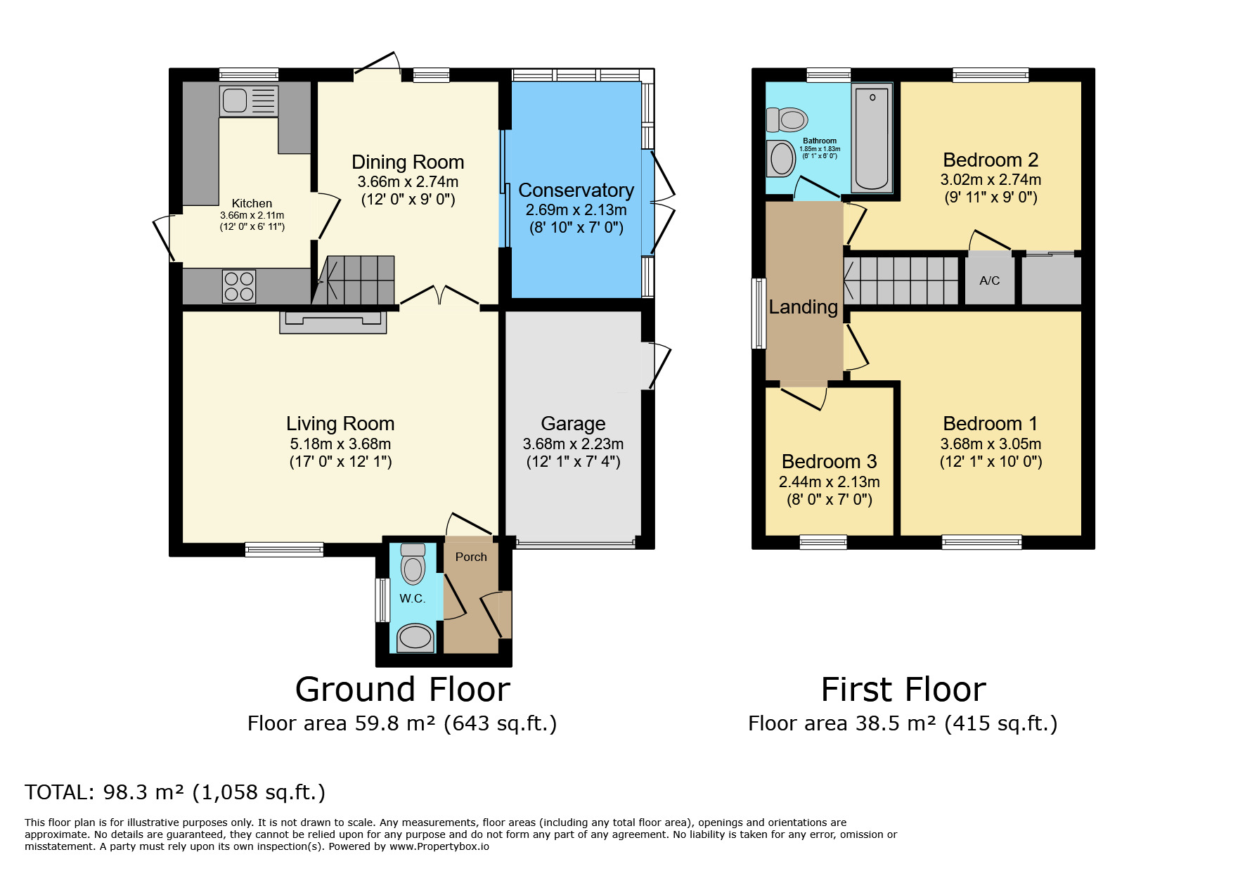 Floorplan of 3 bedroom Detached House to rent, Chapel Road, Exeter, Devon, EX2