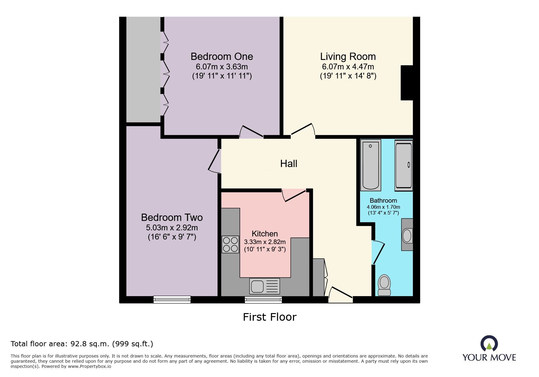 Floorplan of 2 bedroom Flat to rent, Parade, Exmouth, Devon, EX8