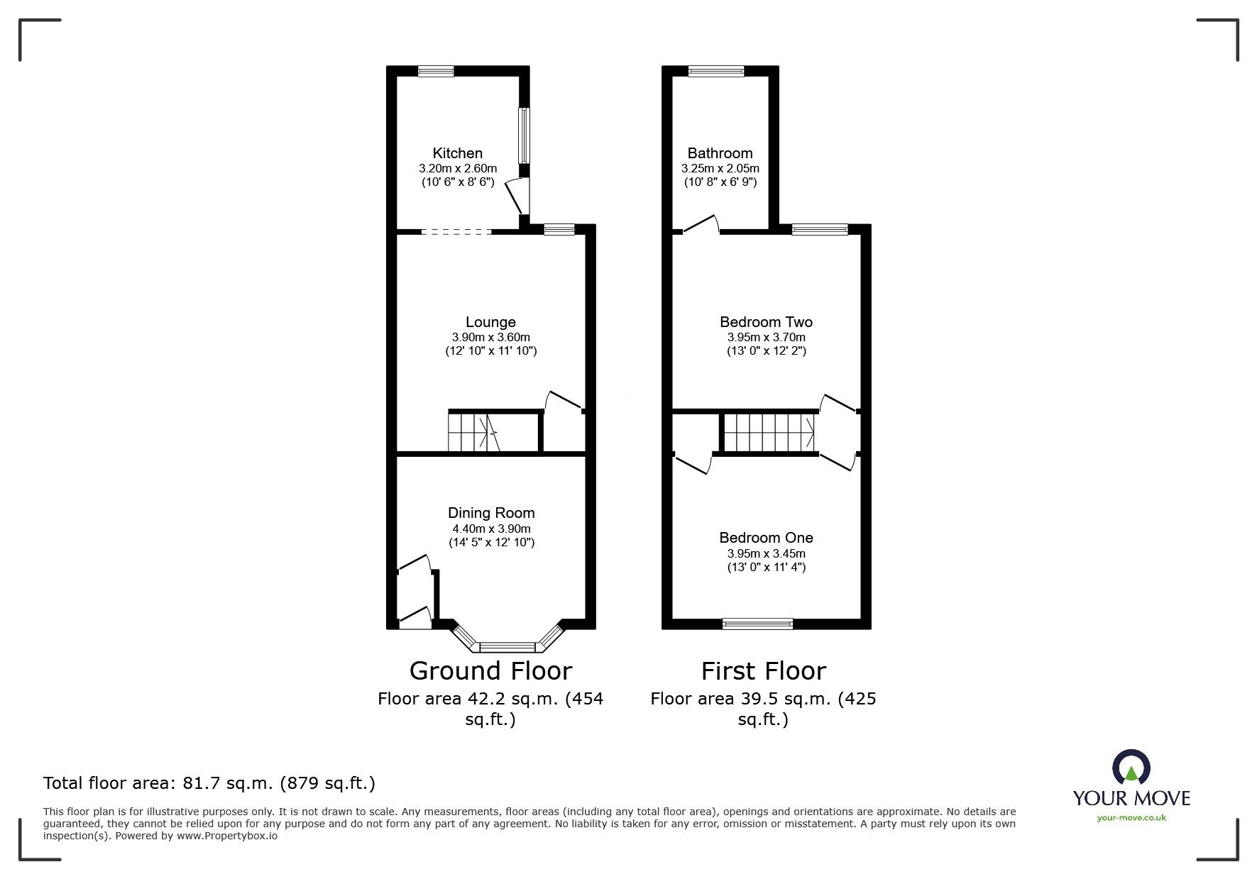 Floorplan of 2 bedroom End Terrace House to rent, Cecil Street, Goole, East Yorkshire, DN14