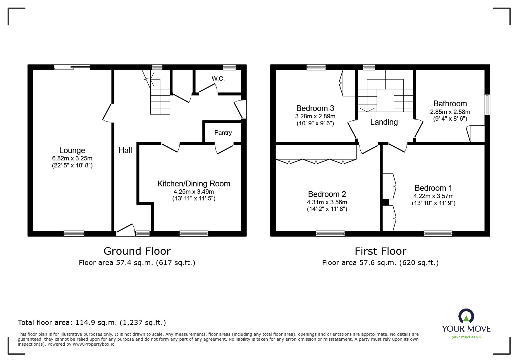 Floorplan of 3 bedroom Detached House for sale, Carrfields, Goole, East Yorkshire, DN14