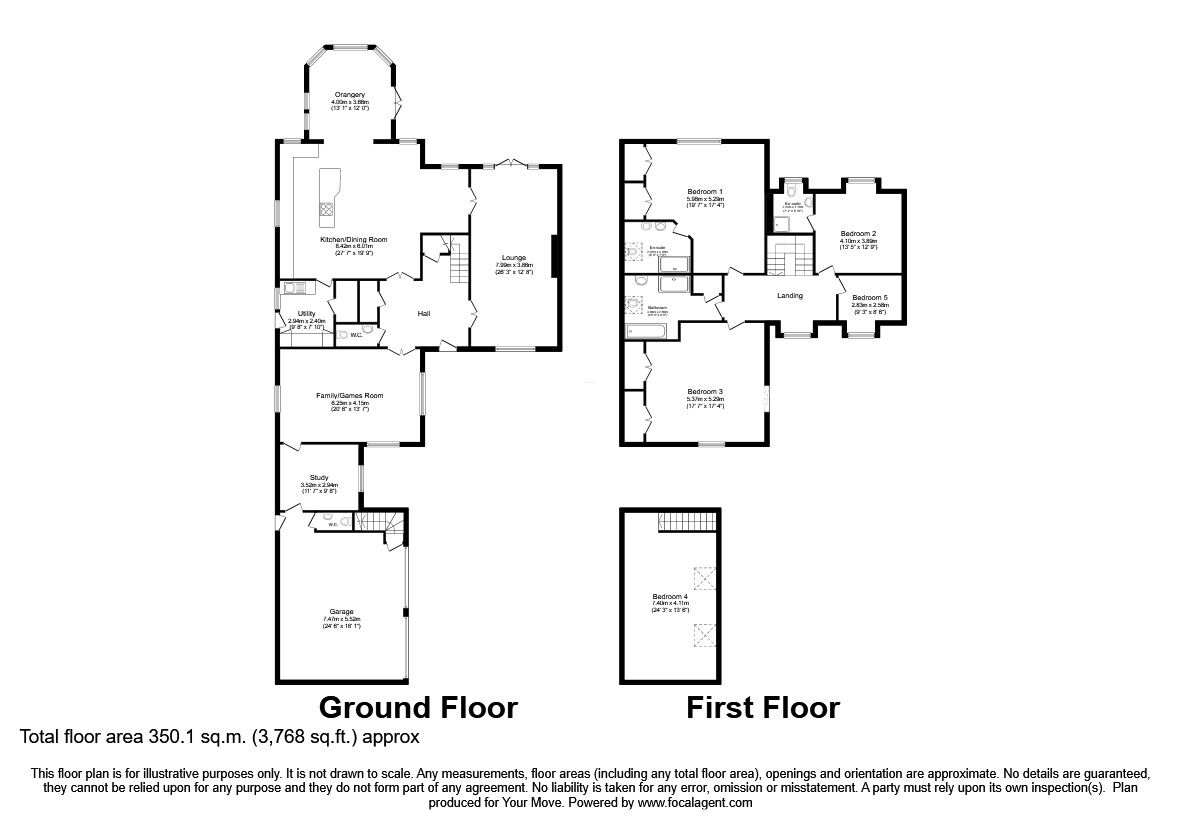Floorplan of 5 bedroom Detached House for sale, High Street, Hook, East  Yorkshire, DN14