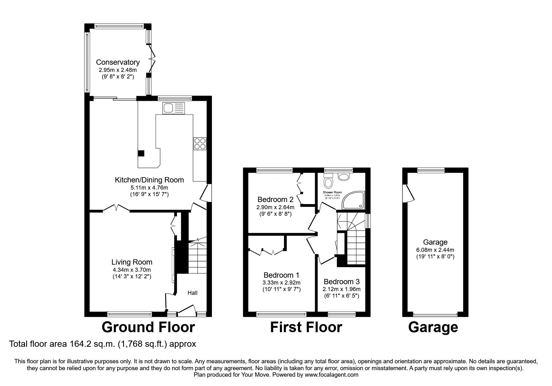Floorplan of 3 bedroom Semi Detached House for sale, Lansdown Road, Goole, East  Yorkshire, DN14