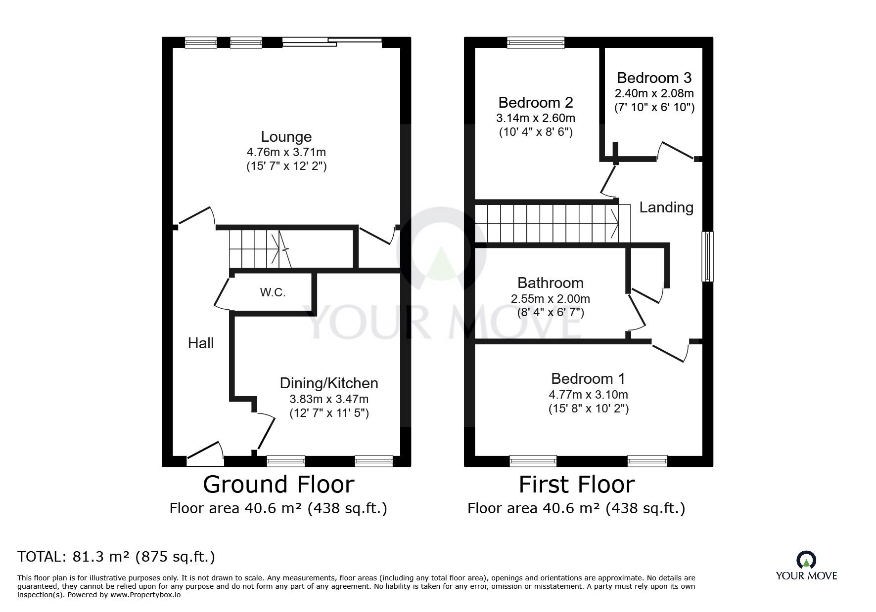 Floorplan of 3 bedroom Semi Detached House to rent, Earl Street, Goole, East Yorkshire, DN14