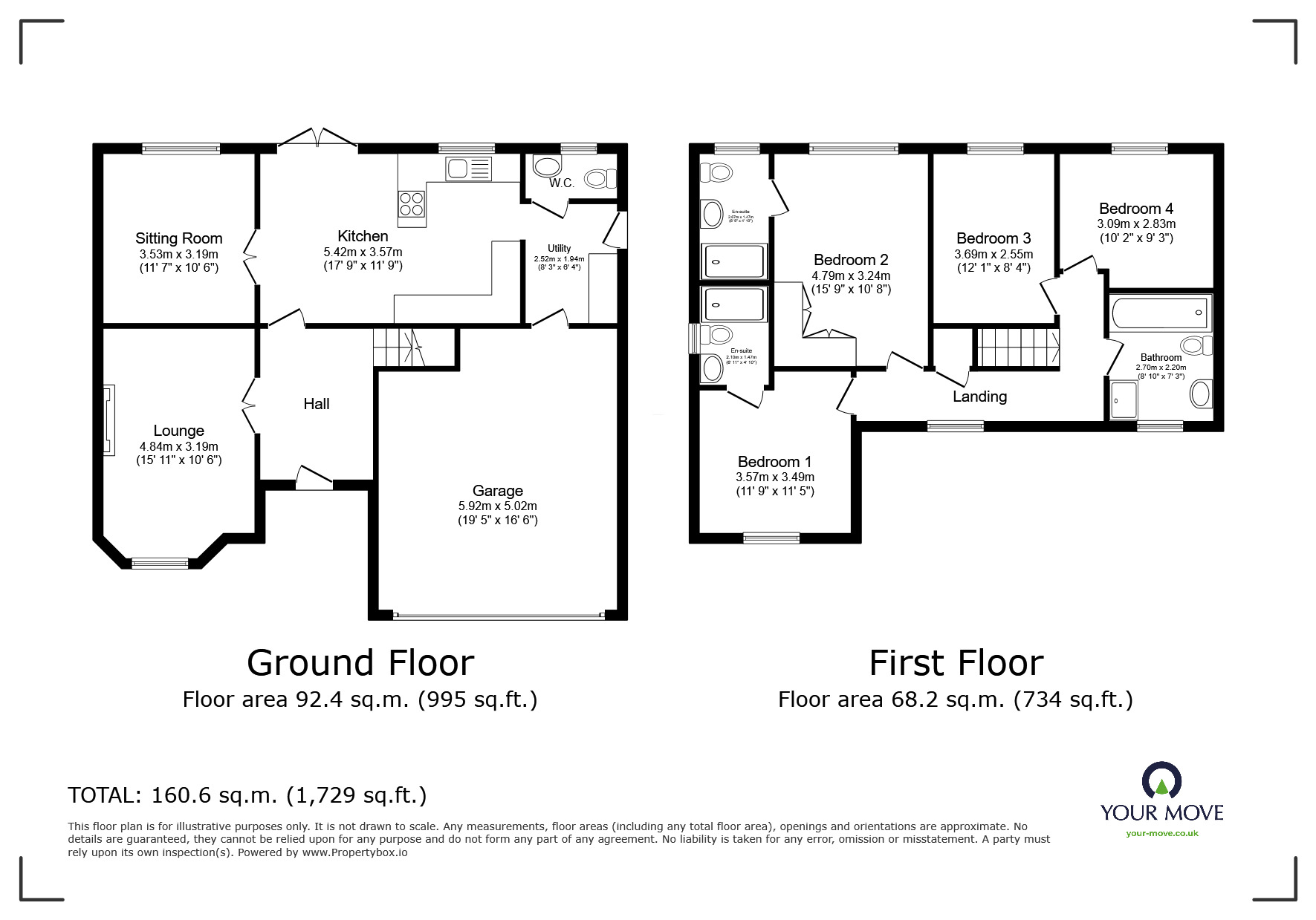 Floorplan of 4 bedroom Detached House for sale, Waddington Drive, Snaith, Goole, DN14