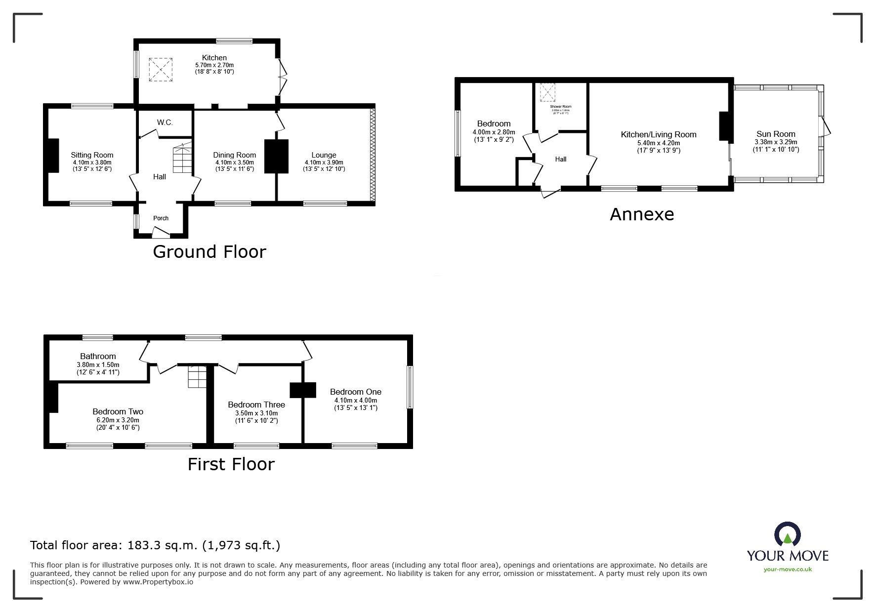 Floorplan of 3 bedroom Detached House for sale, Manor Road, Adlingfleet, Goole, DN14