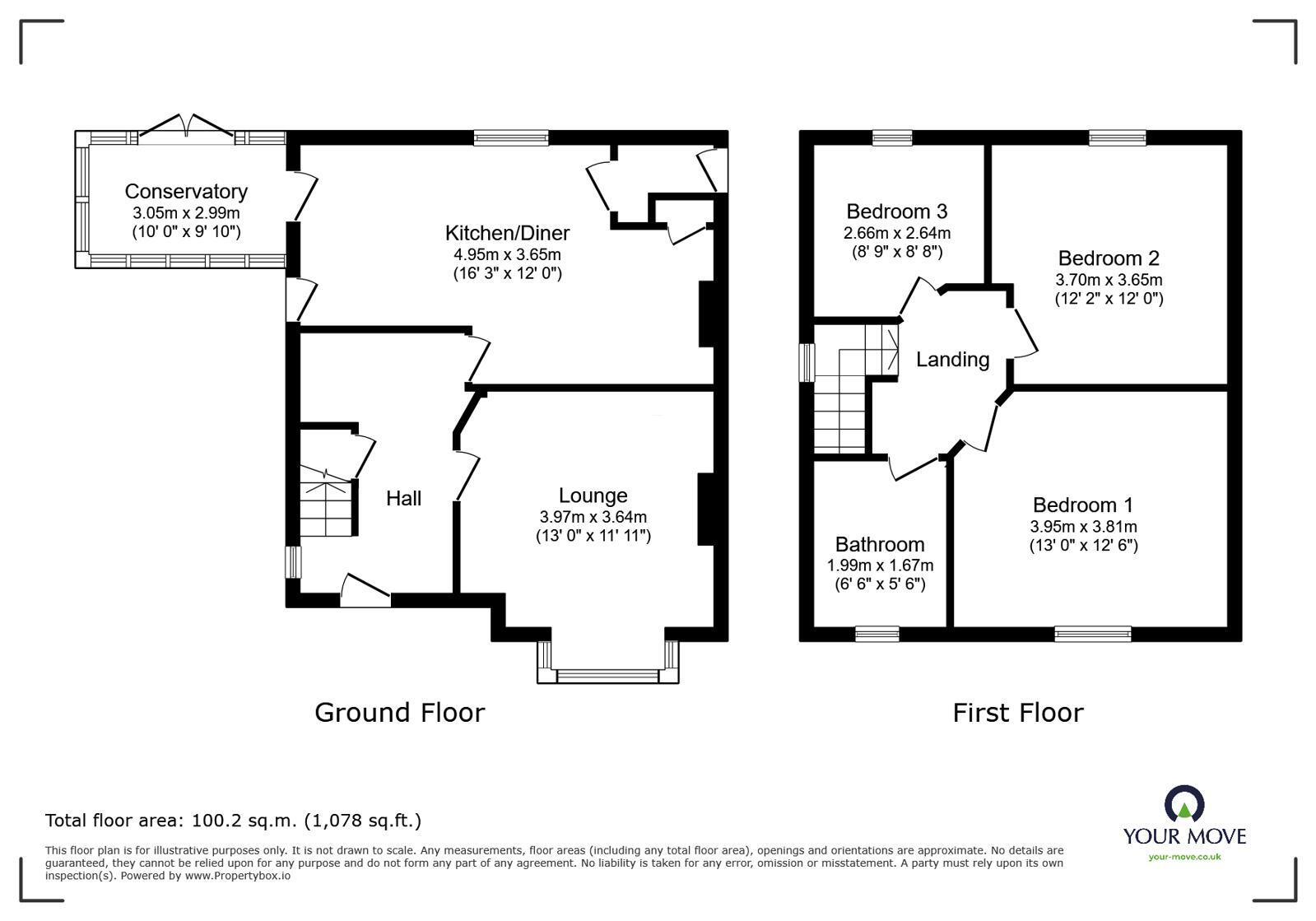 Floorplan of 3 bedroom Semi Detached House for sale, Woodland Avenue, Goole, DN14