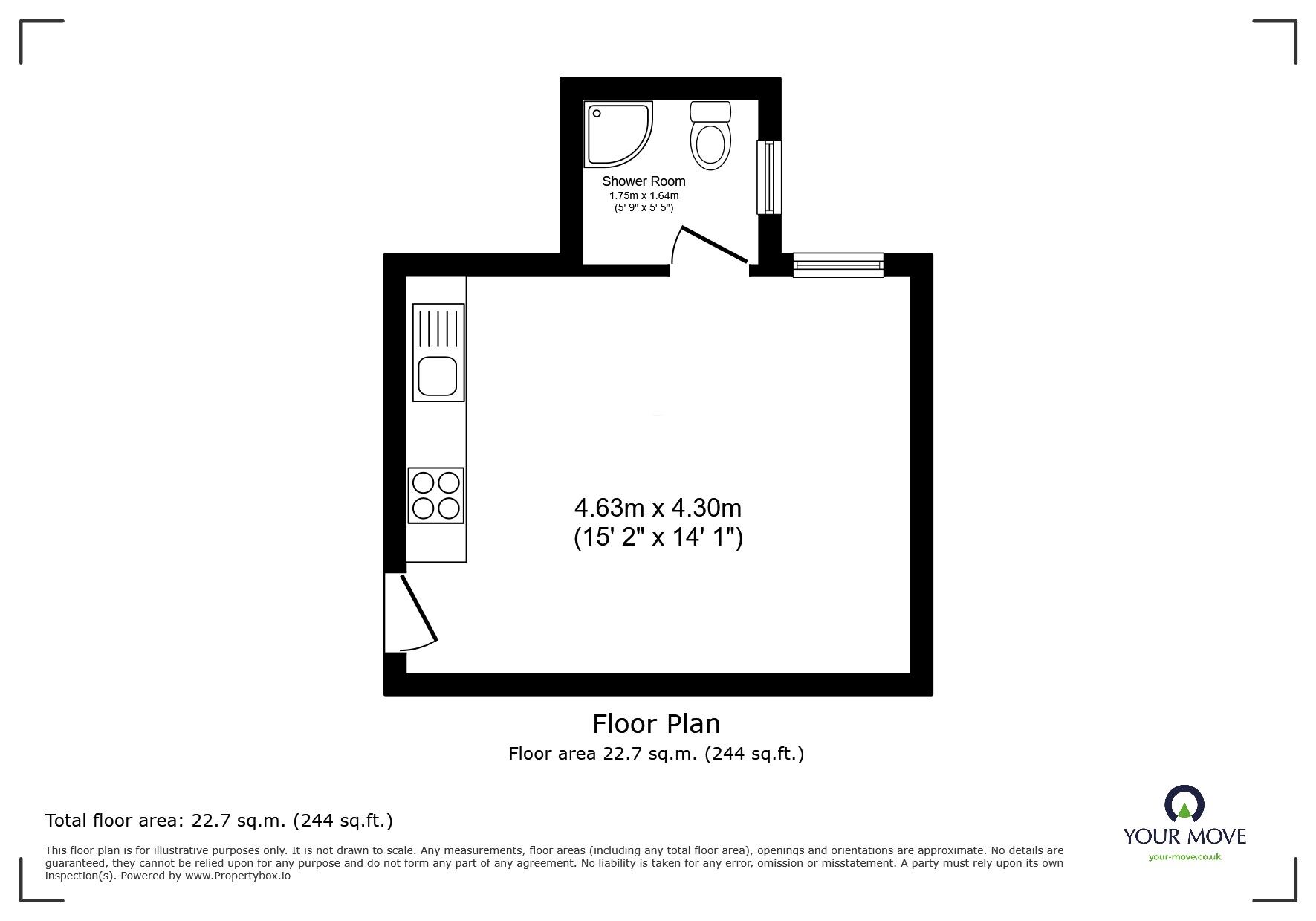 Floorplan of 1 bedroom  Flat to rent, Pasture Road, Goole, East Yorkshire, DN14