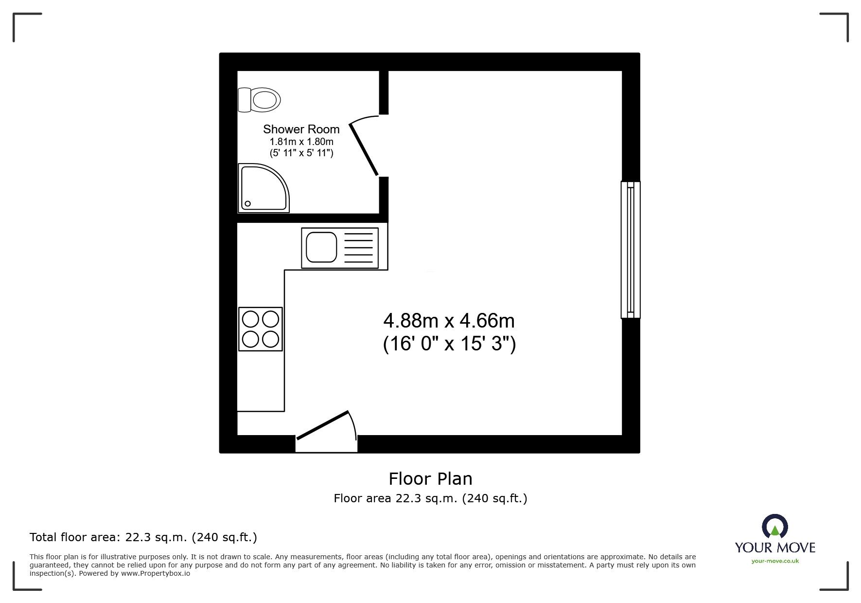 Floorplan of 1 bedroom  Flat to rent, Pasture Road, Goole, East Yorkshire, DN14