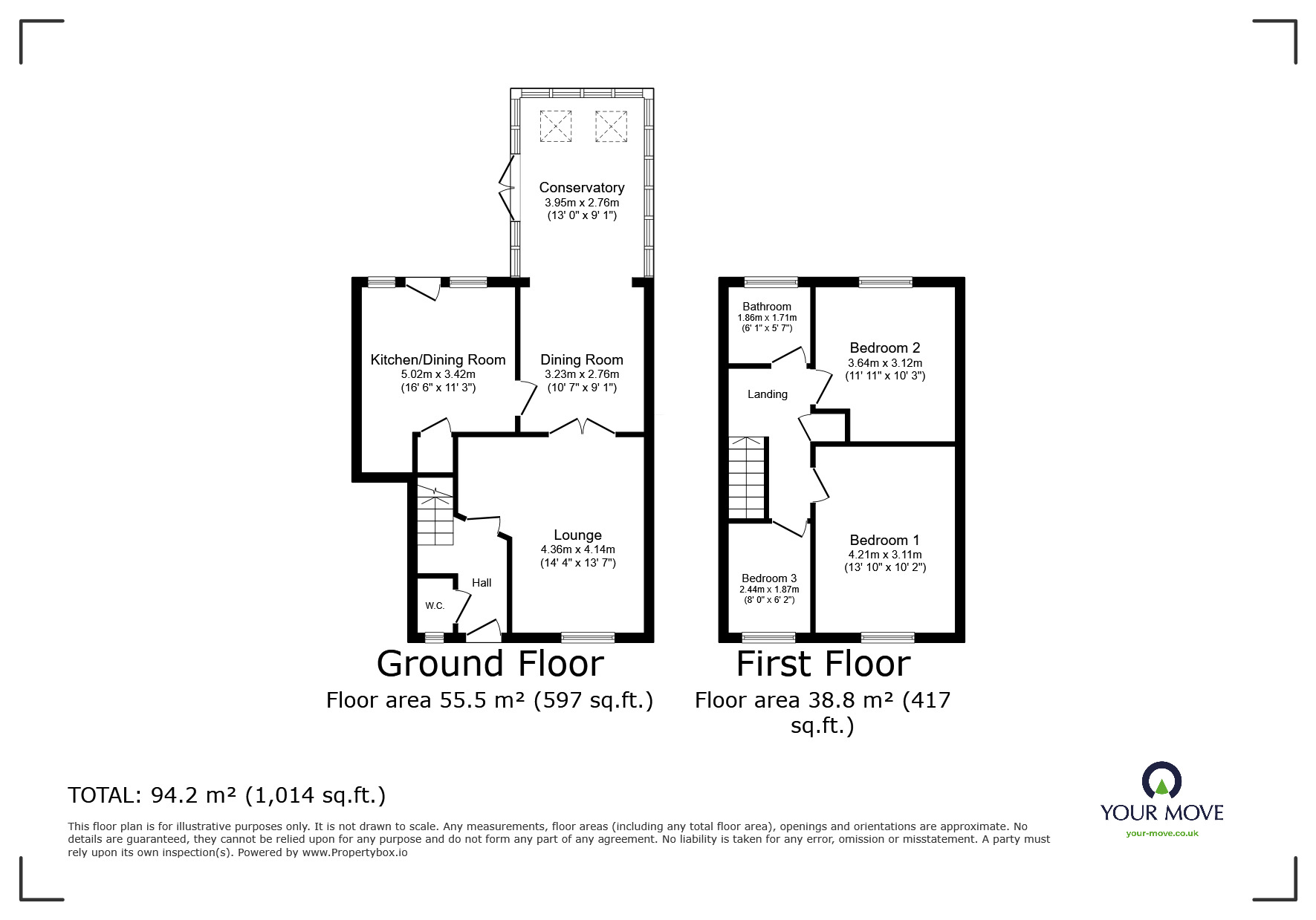 Floorplan of 3 bedroom Detached House for sale, Ivy Park Road, Goole, East Yorkshire, DN14