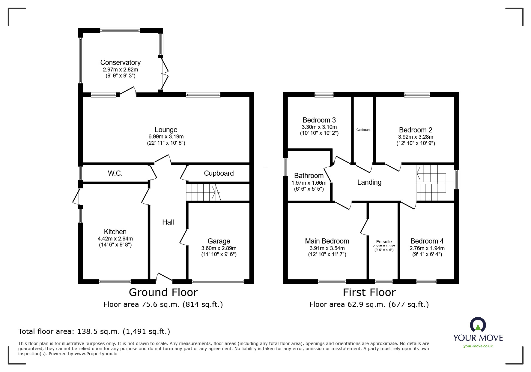 Floorplan of 4 bedroom Detached House for sale, Aire View, Snaith, Goole, DN14