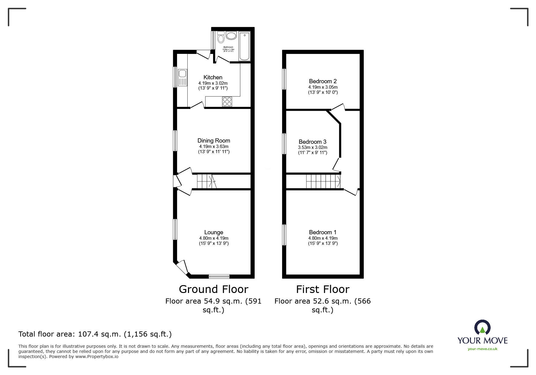 Floorplan of 3 bedroom End Terrace House for sale, Percy Street, Goole, DN14