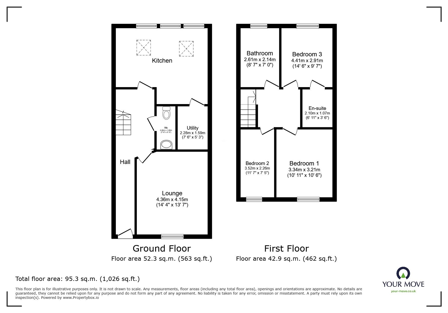 Floorplan of 3 bedroom Semi Detached House for sale, Bridgegate, Howden, East  Yorkshire, DN14