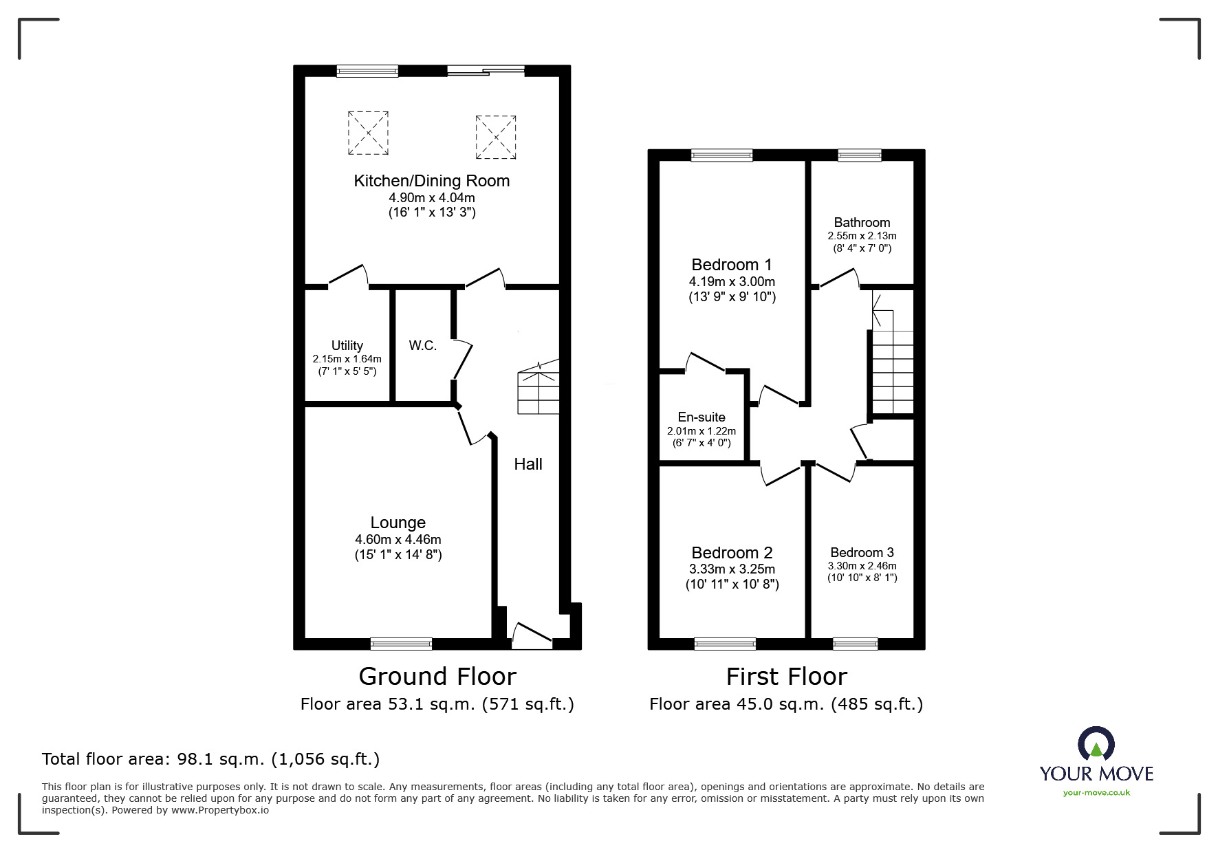 Floorplan of 3 bedroom Semi Detached House for sale, Bridgegate, Howden, East Yorkshire, DN14