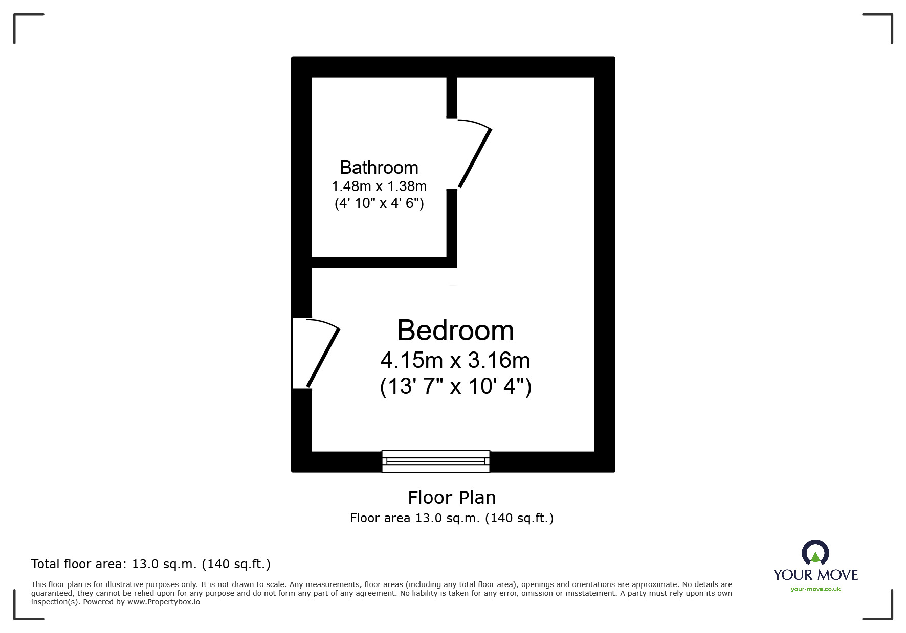 Floorplan of 1 bedroom  Room to rent, Carlisle Street, Goole, East Riding of Yorkshi, DN14