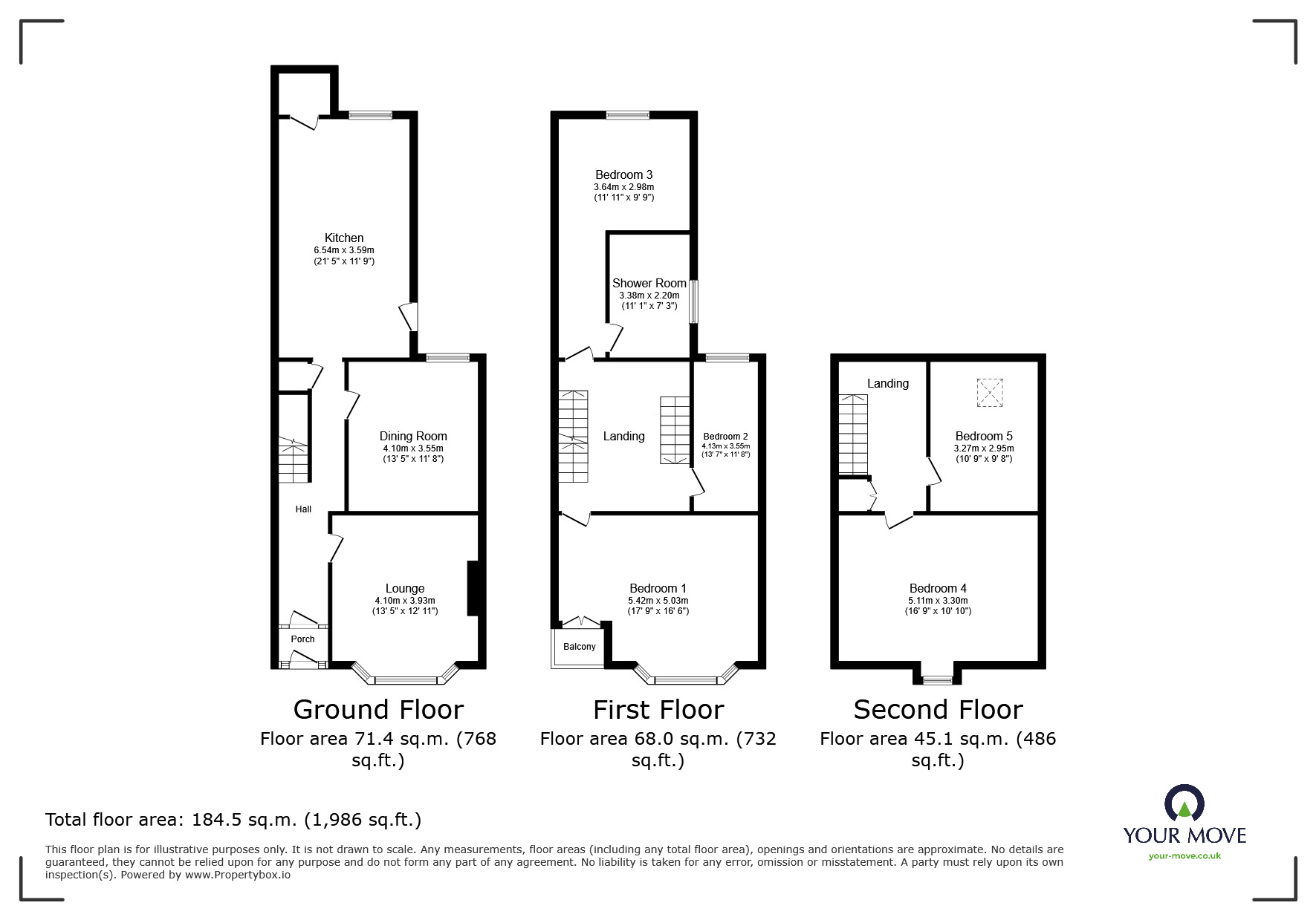 Floorplan of 5 bedroom Mid Terrace House for sale, Hook Road, Goole, East Yorkshire, DN14