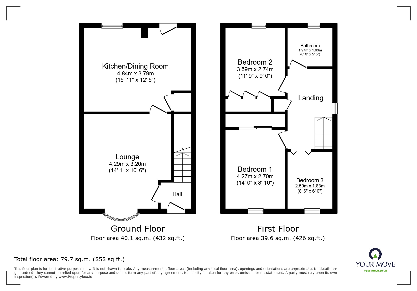 Floorplan of 3 bedroom Detached House for sale, Langrick Avenue, Howden, East Yorkshire, DN14