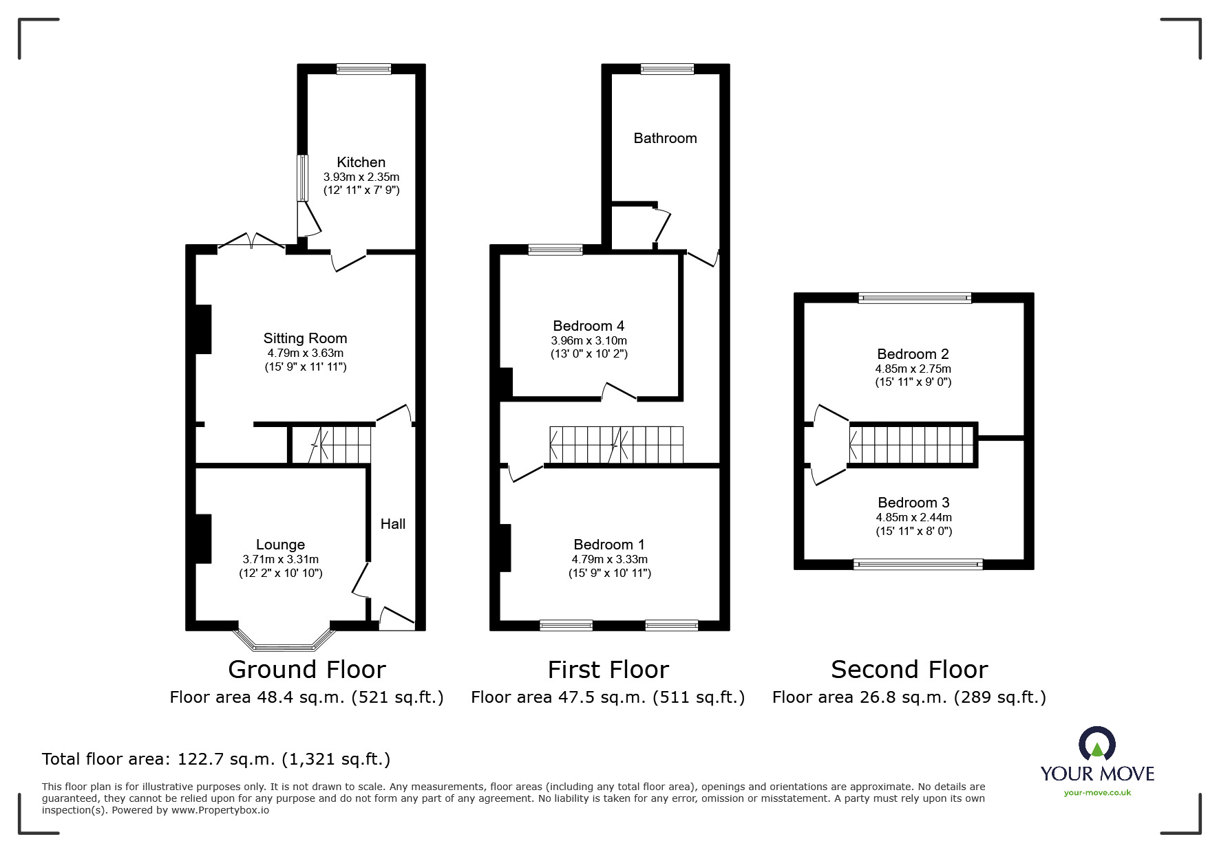 Floorplan of 4 bedroom End Terrace House for sale, Jefferson Street, Goole, East Yorkshire, DN14