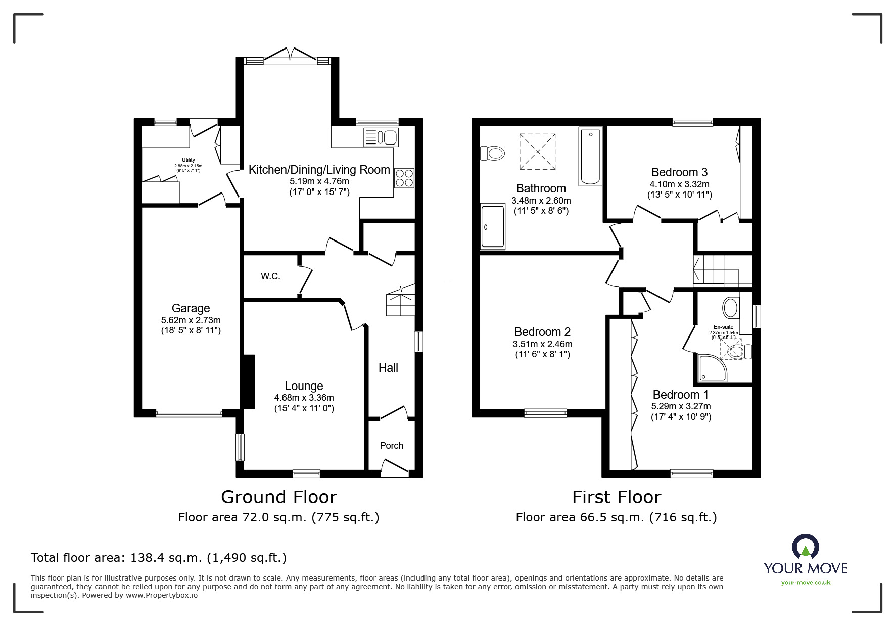 Floorplan of 3 bedroom Detached House for sale, Olive Grove, Goole, East  Yorkshire, DN14