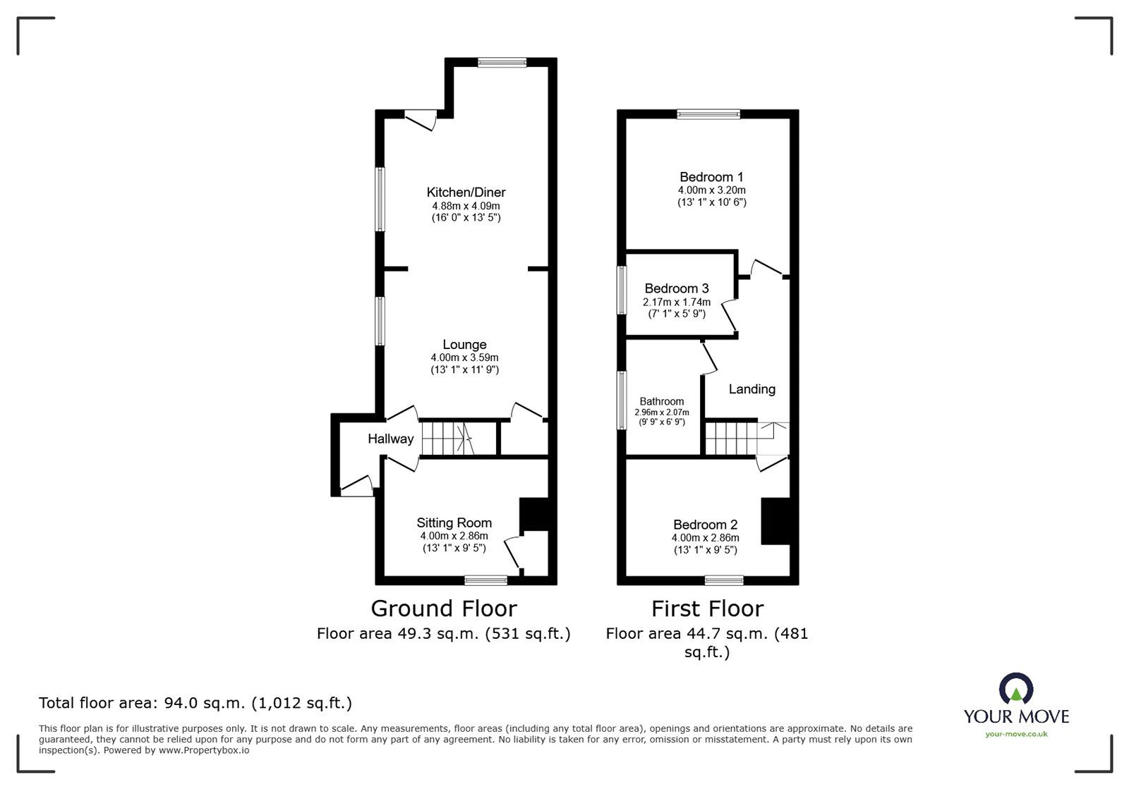 Floorplan of 3 bedroom Semi Detached House for sale, Elsie Street, Goole, DN14