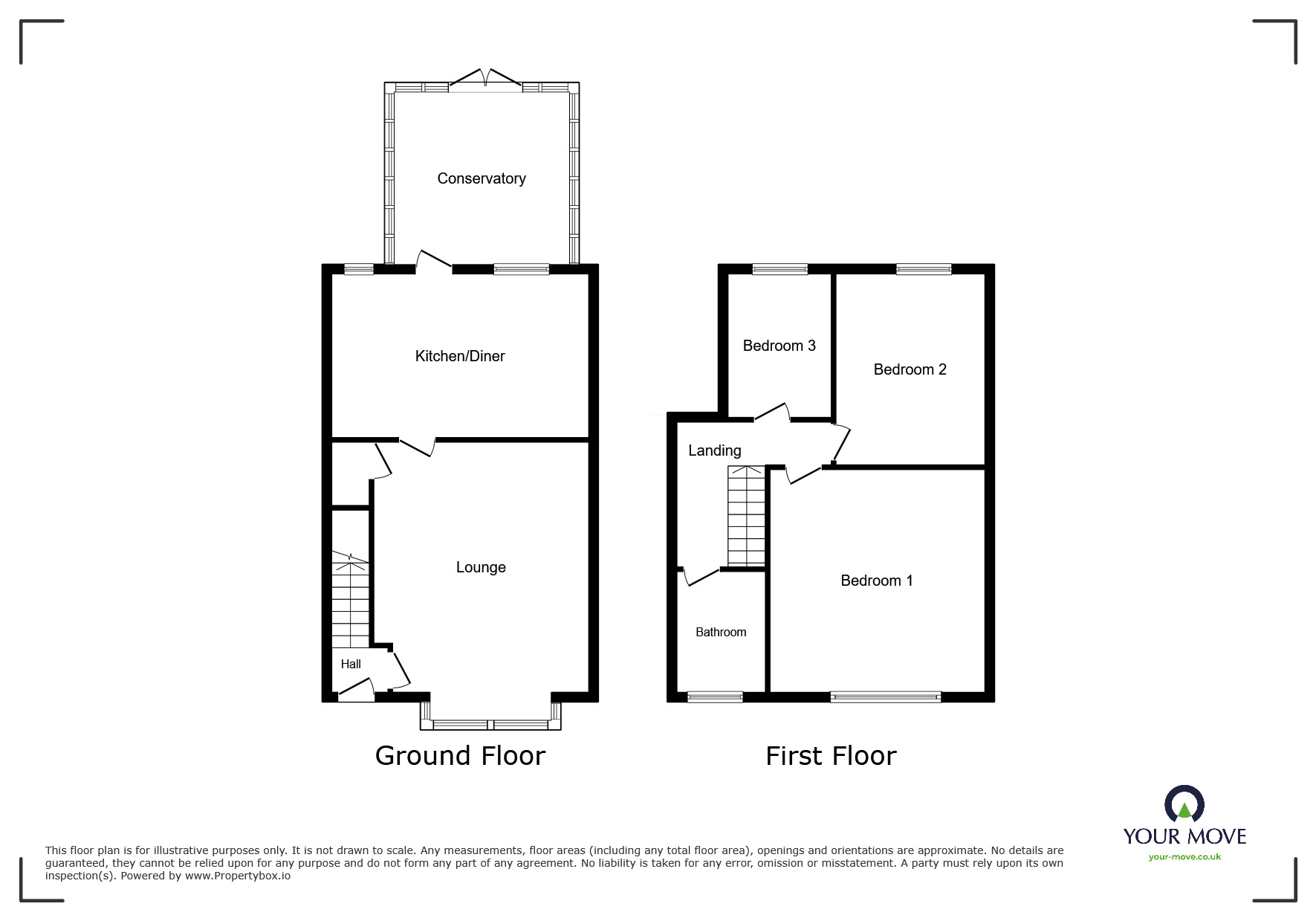 Floorplan of 3 bedroom Mid Terrace House for sale, Elm Avenue, Goole, East Yorkshire, DN14