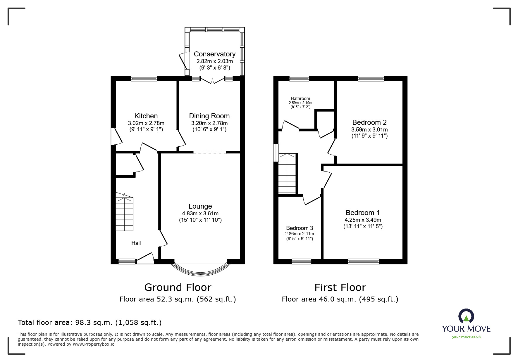 Floorplan of 3 bedroom Detached House for sale, Hook Road, Goole, East Yorkshire, DN14