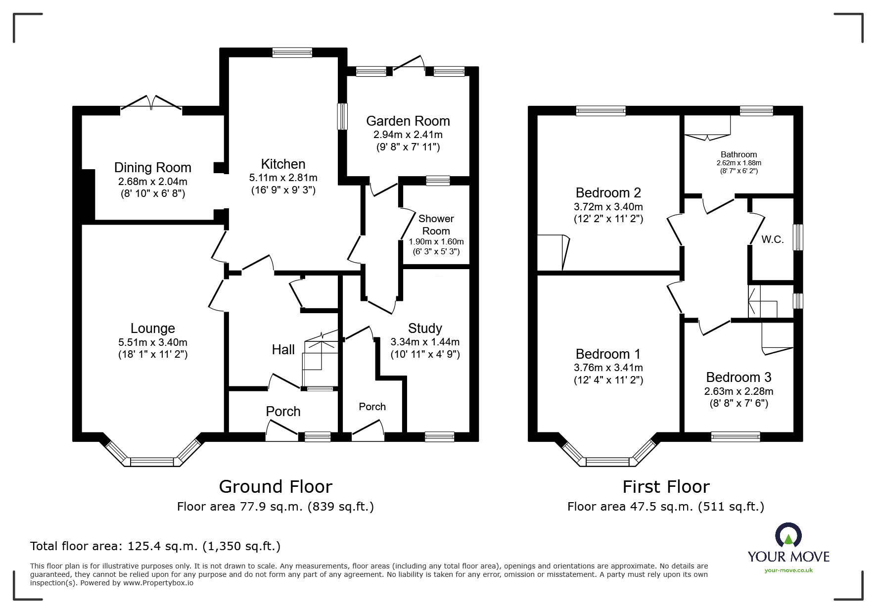 Floorplan of 3 bedroom Semi Detached House for sale, Whincroft Avenue, Goole, East  Yorkshire, DN14