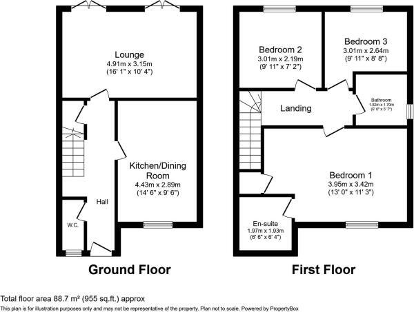 Floorplan of 3 bedroom End Terrace House for sale, Reed Court, Goole, East Yorkshire, DN14