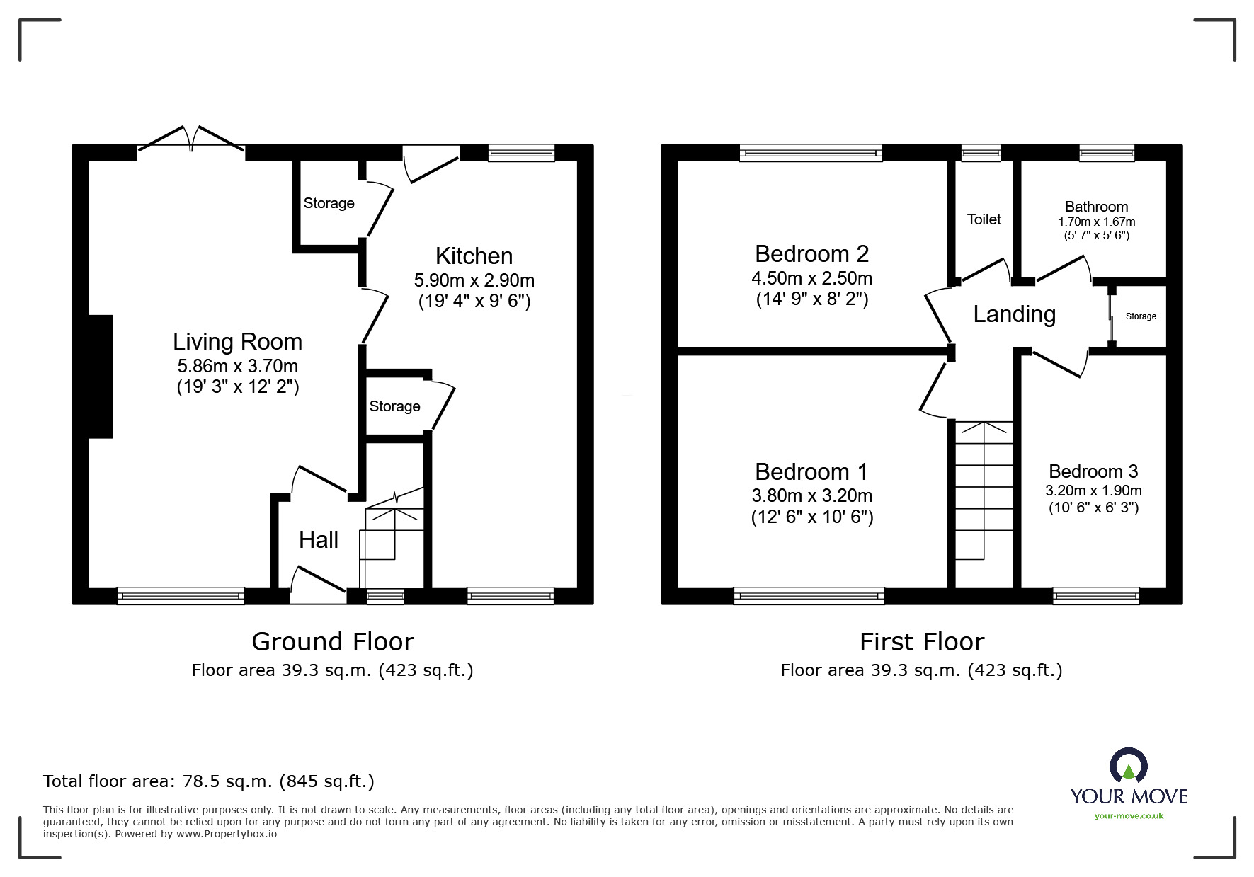 Floorplan of 3 bedroom Semi Detached House for sale, Windsor Drive, Goole, East Yorkshire, DN14