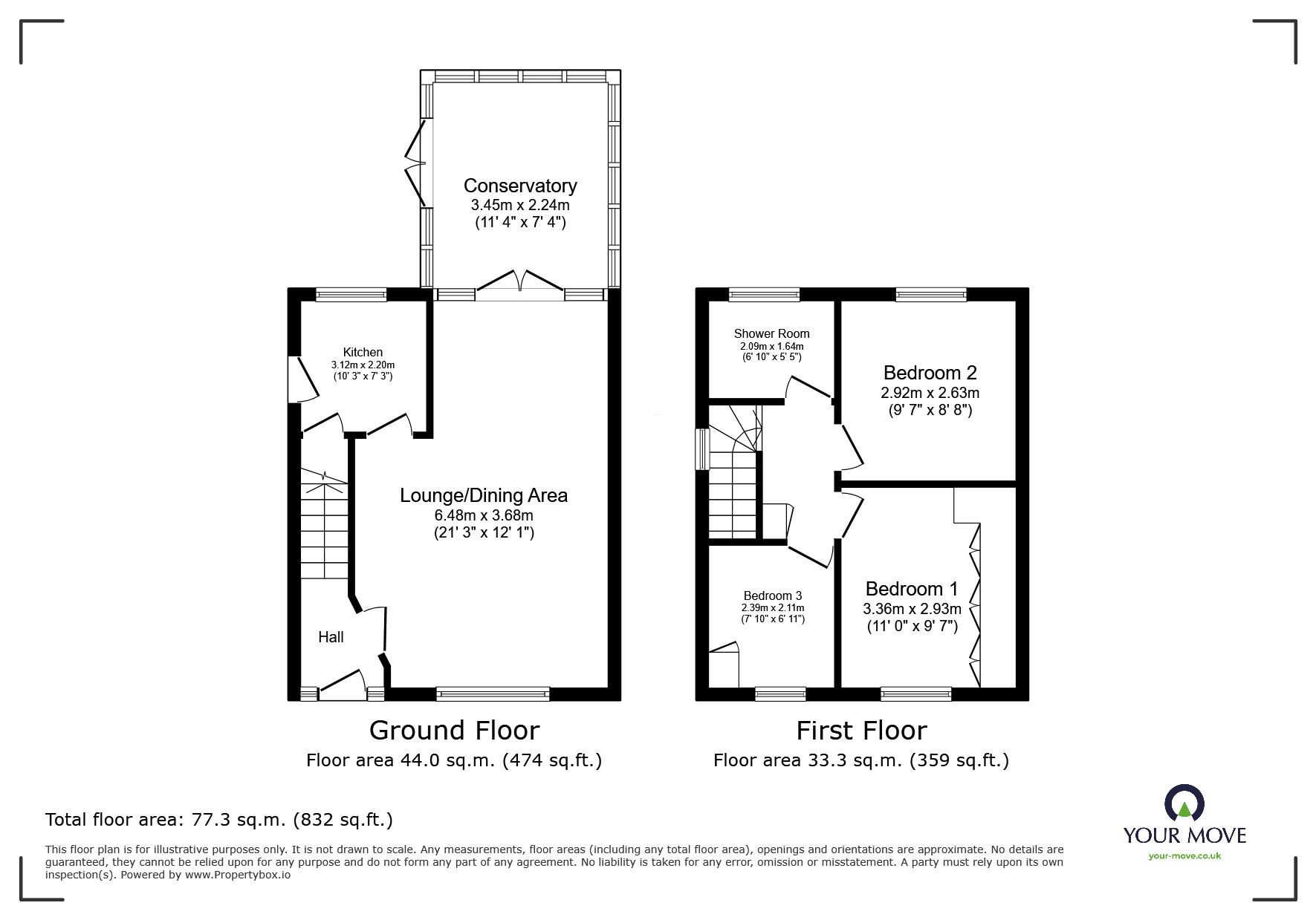 Floorplan of 3 bedroom Semi Detached House for sale, Lansdown Road, Goole, East  Yorkshire, DN14