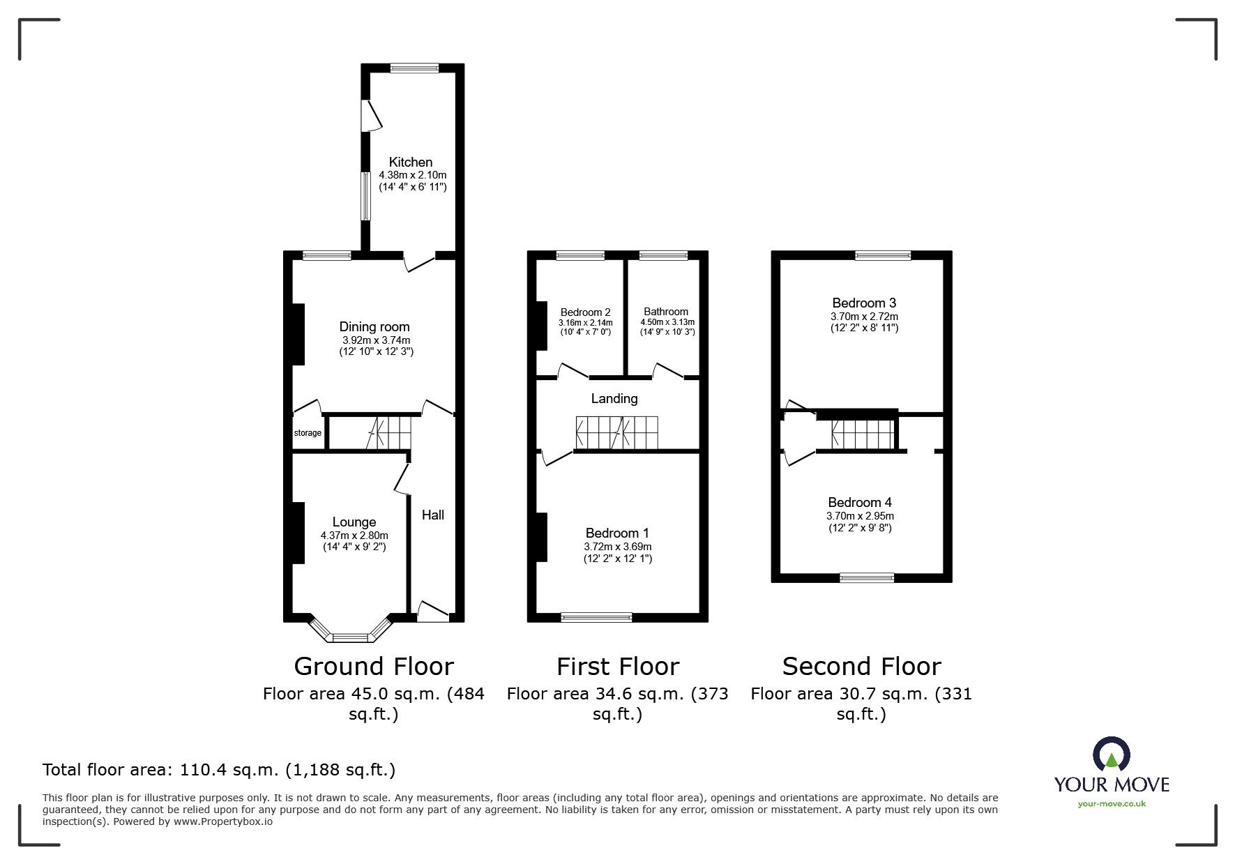 Floorplan of 4 bedroom Mid Terrace House for sale, Jackson Street, Goole, DN14