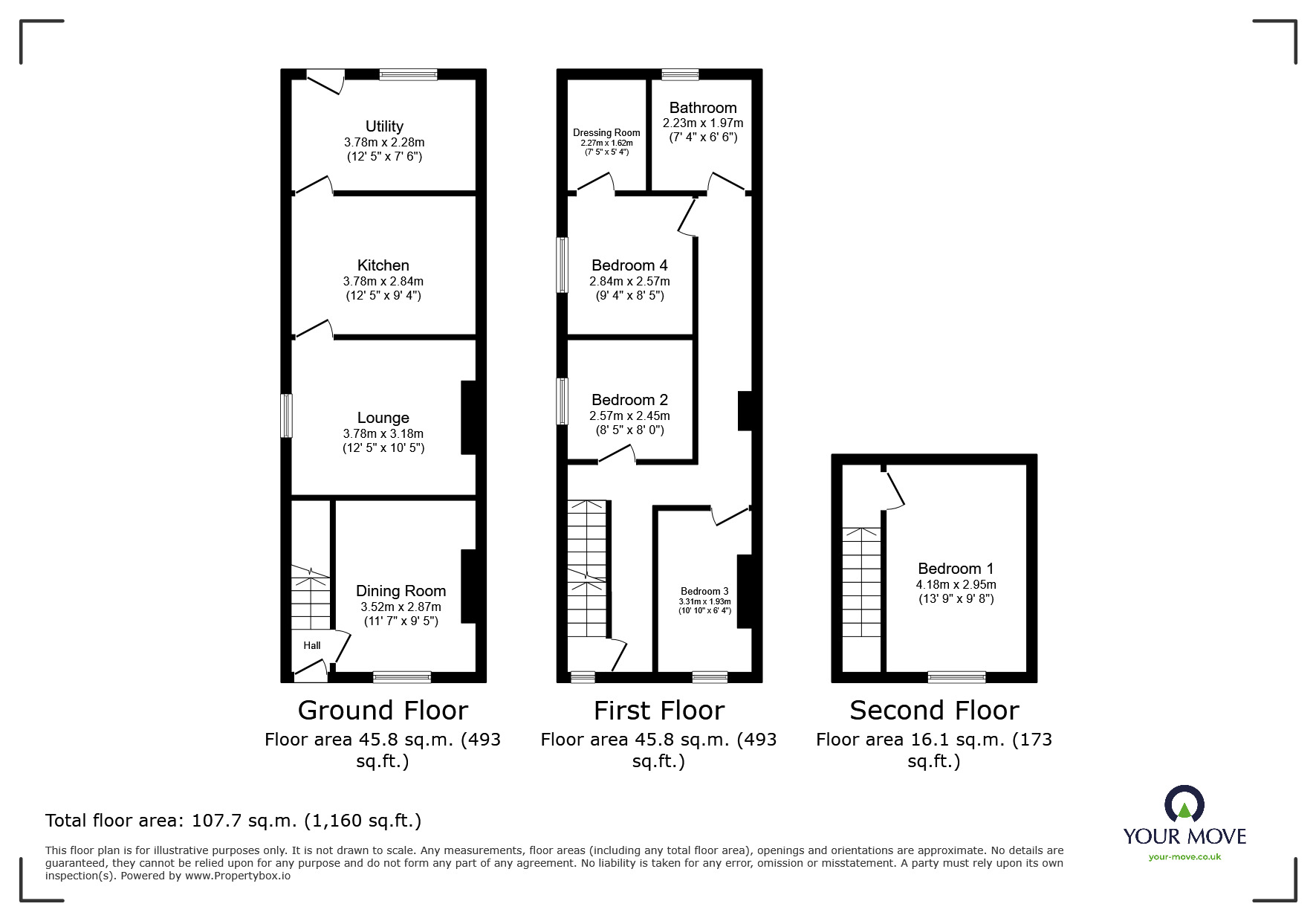 Floorplan of 4 bedroom End Terrace House for sale, Jefferson Street, Goole, East Yorkshire, DN14
