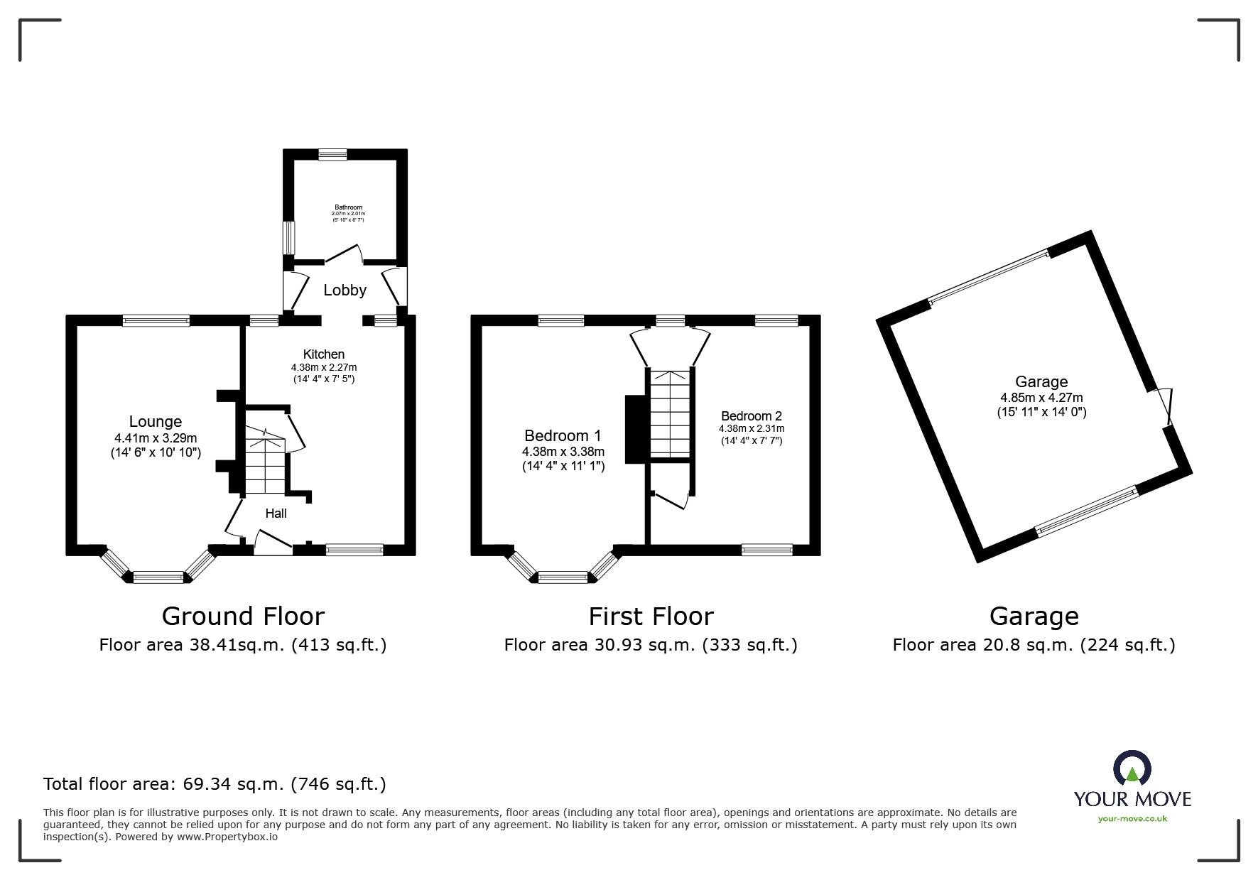 Floorplan of 2 bedroom End Terrace House for sale, Lime Tree Gardens, Goole, DN14