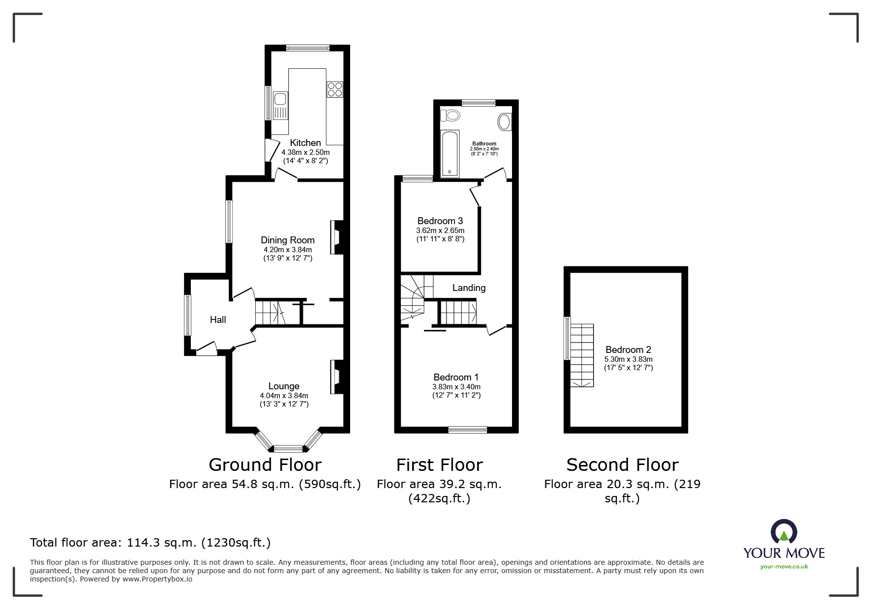 Floorplan of 3 bedroom Semi Detached House for sale, Bournville, Goole, DN14