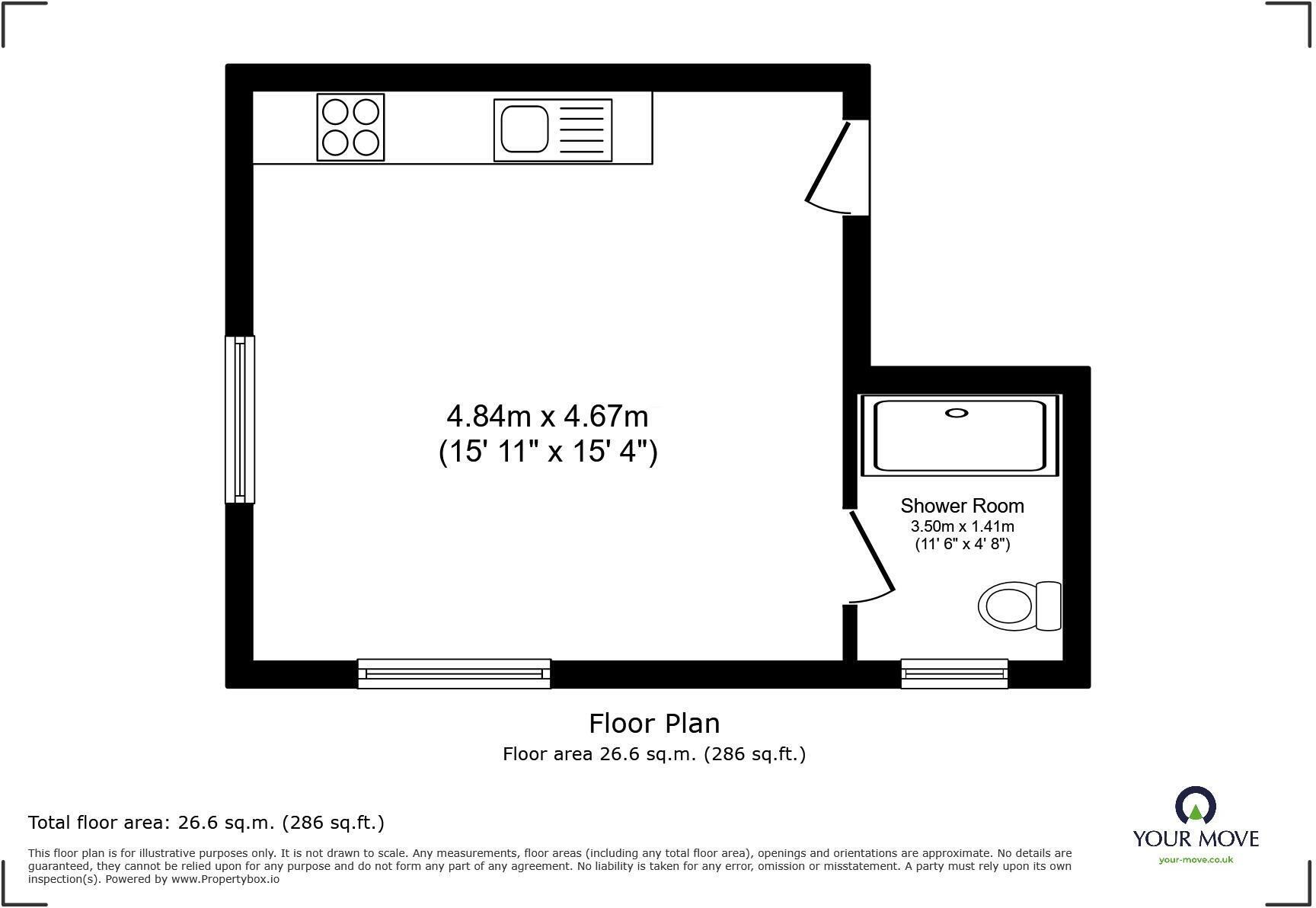Floorplan of 1 bedroom Flat to rent, Pasture Road, Goole, DN14