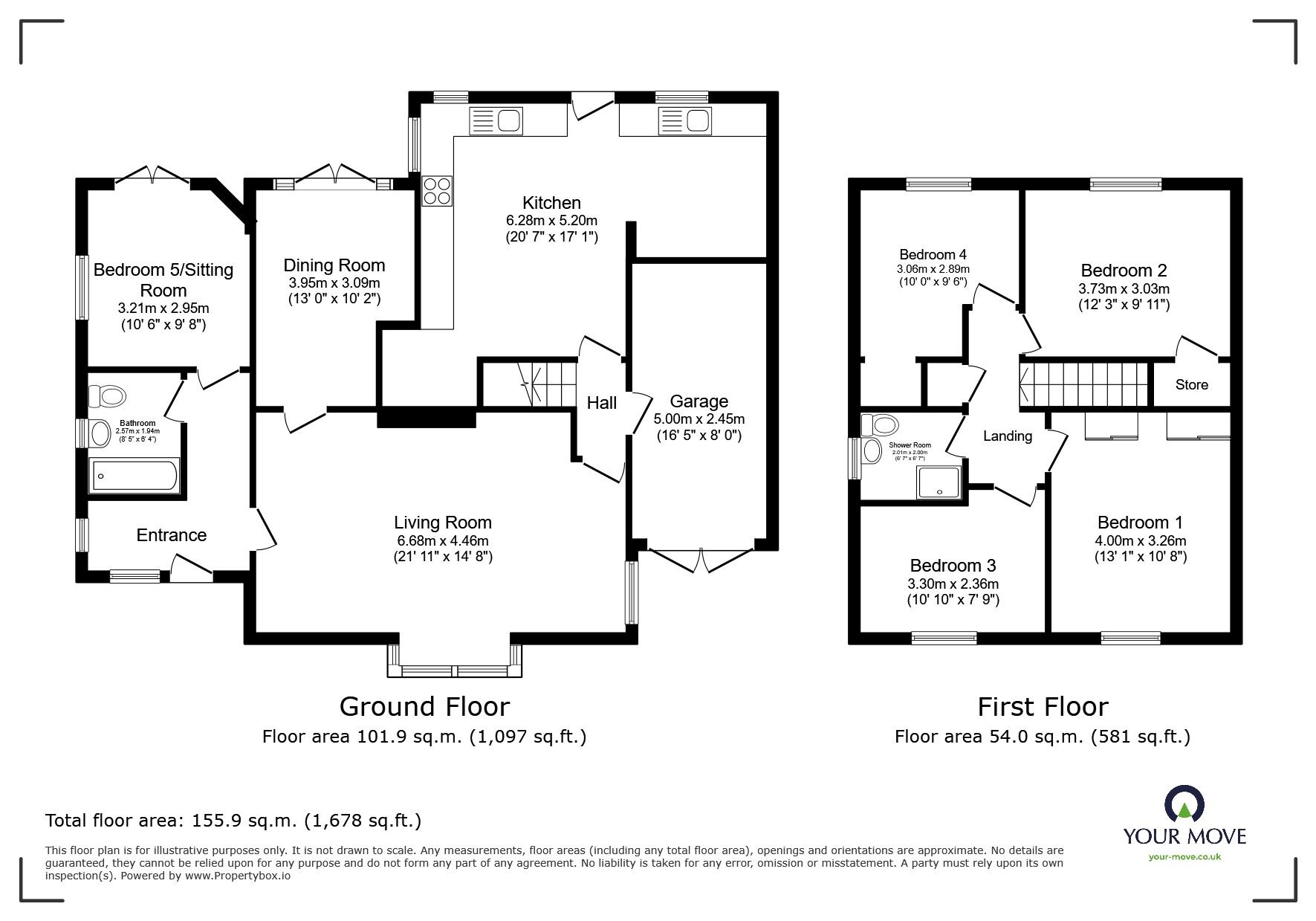 Floorplan of 5 bedroom Detached House for sale, Vicar Lane, Eastrington, Goole, DN14