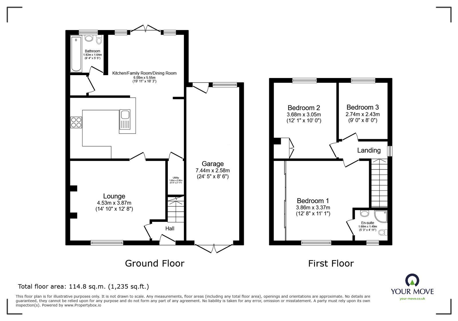 Floorplan of 3 bedroom Semi Detached House for sale, Kings Causeway, Swinefleet, Goole, DN14