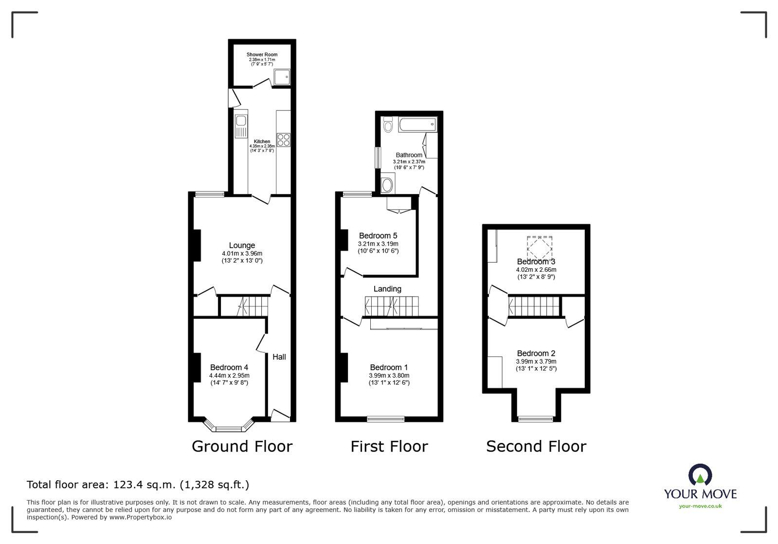 Floorplan of 5 bedroom Mid Terrace House for sale, Kingsway, Goole, East Yorkshire, DN14