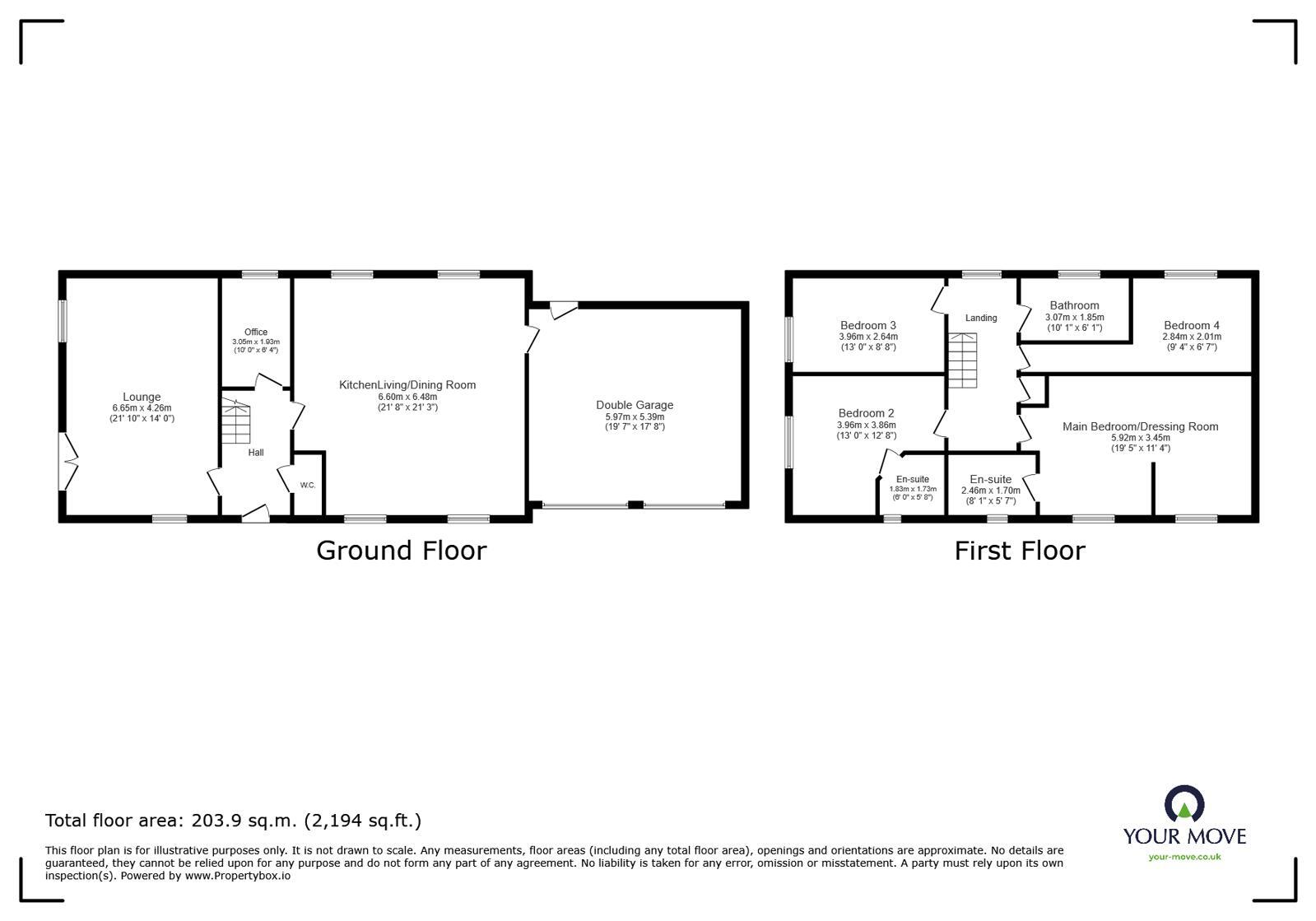 Floorplan of 4 bedroom Detached House for sale, Millstone Garth, Howden, East Yorkshire, DN14