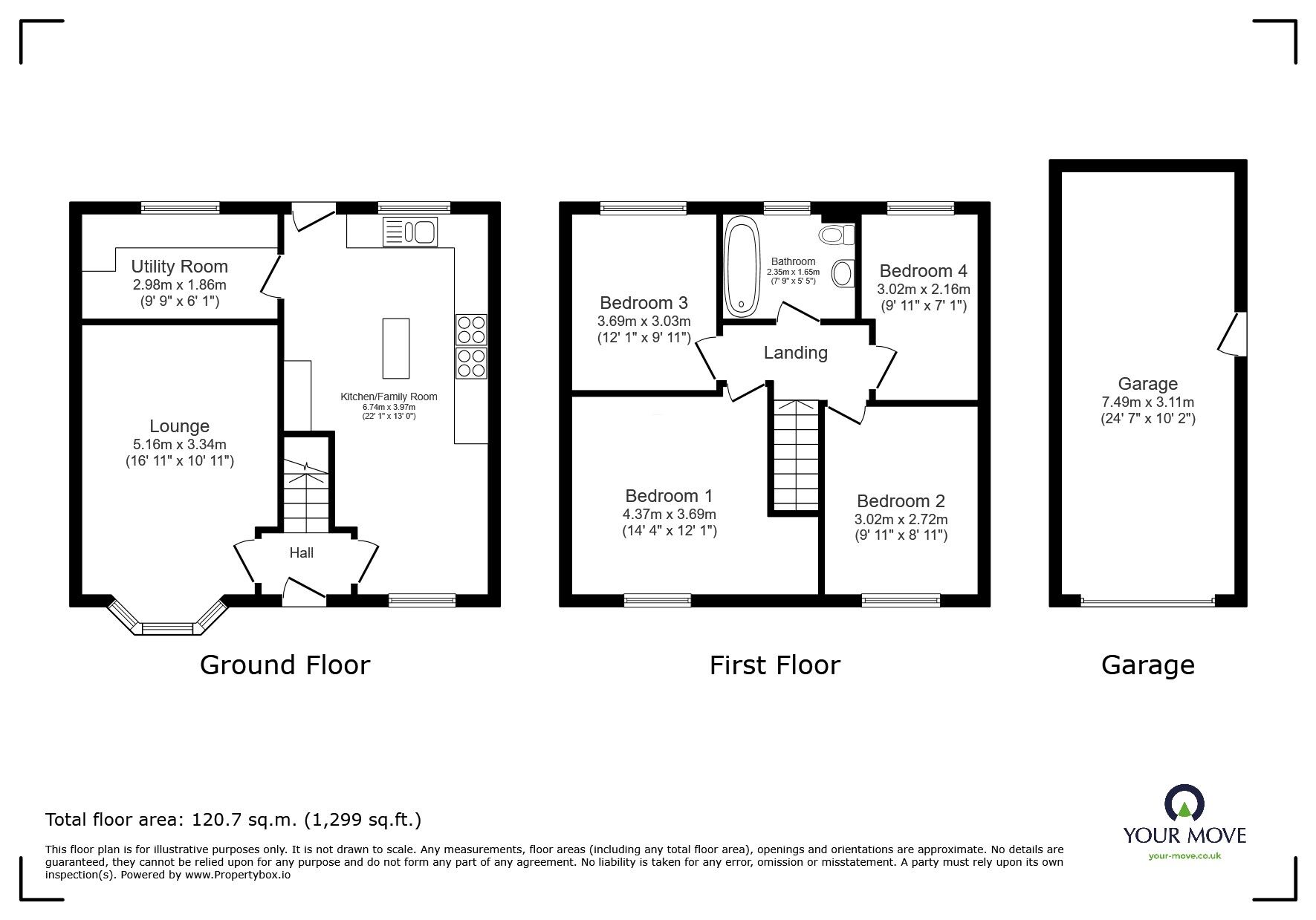 Floorplan of 4 bedroom Detached House for sale, Hook Road, Goole, East Yorkshire, DN14