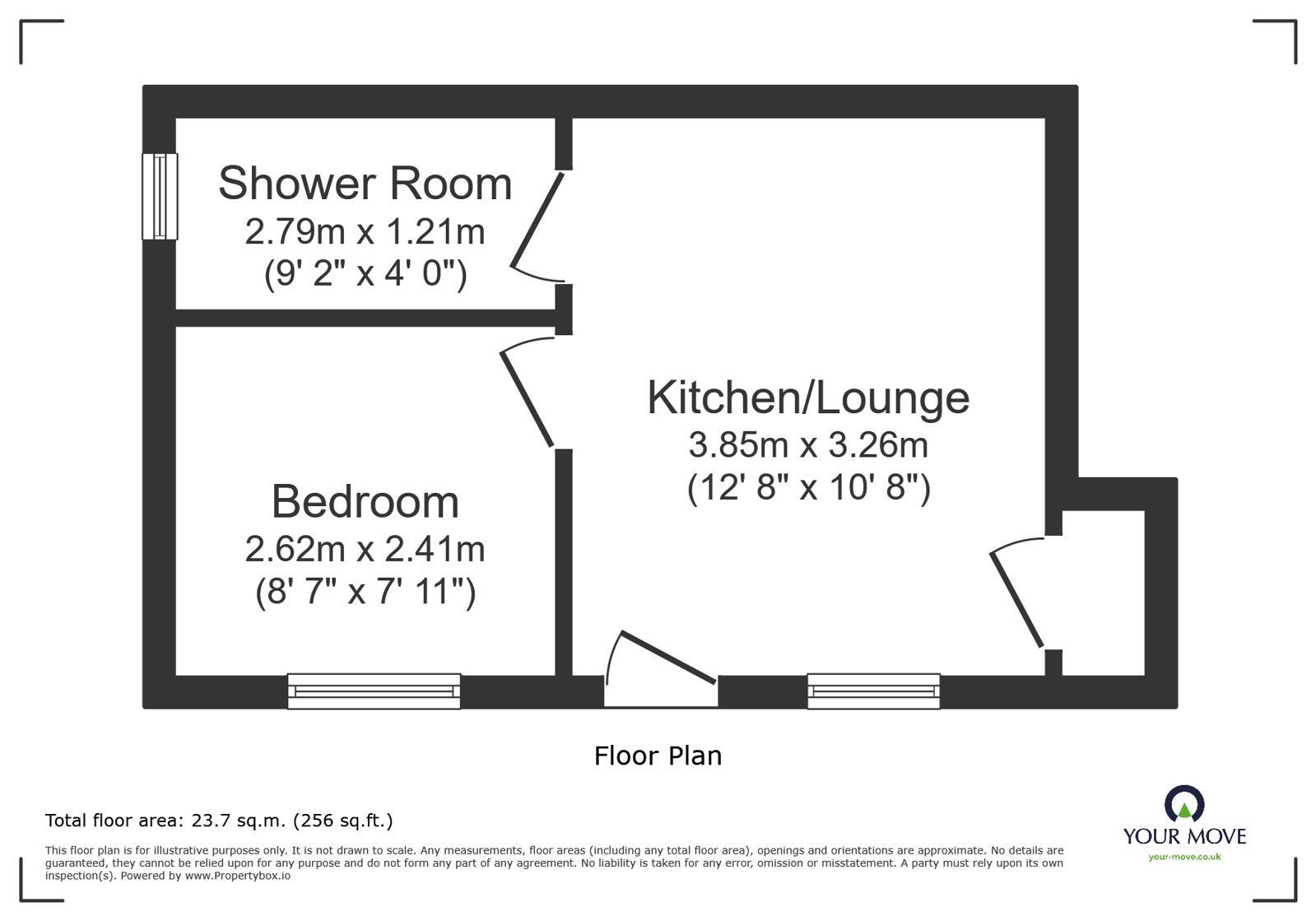 Floorplan of 1 bedroom Flat to rent, Victoria Street, Goole, East Yorkshire, DN14
